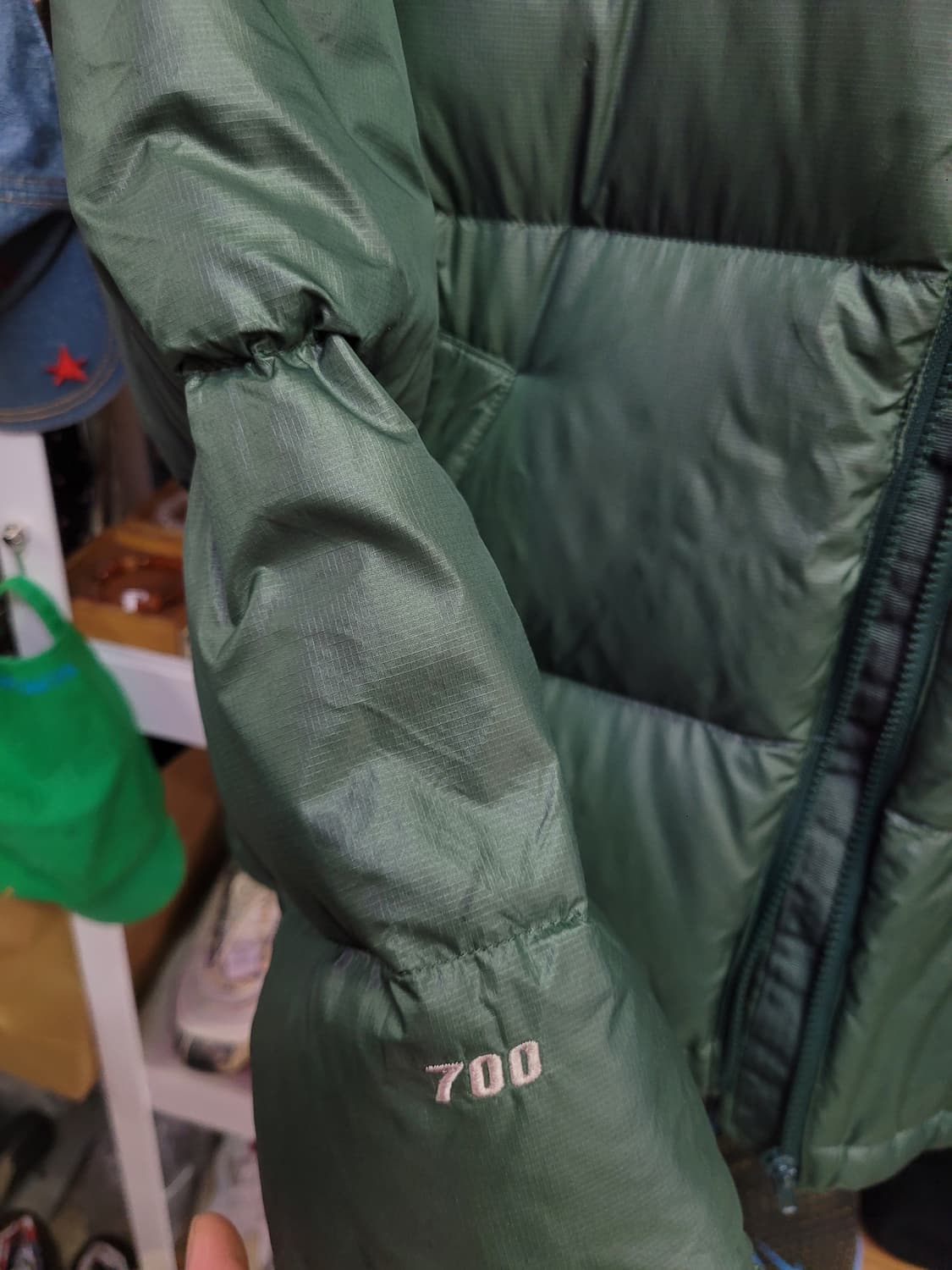 노스페이스 700 눕시 패딩 그린/블랙 상품이미지8