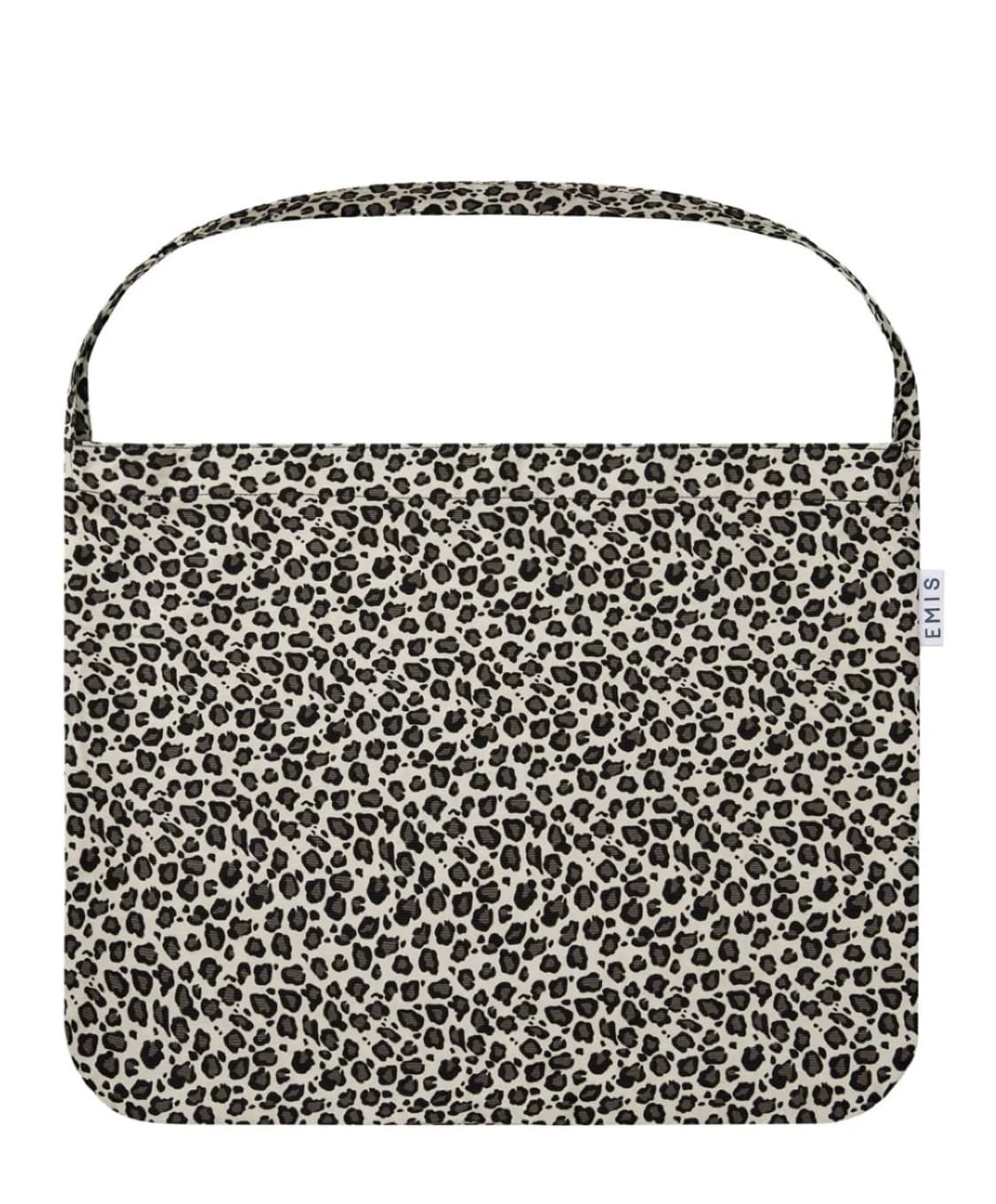 이미스 레오파드 코듀로이 에코백 (화이트) 상품이미지1