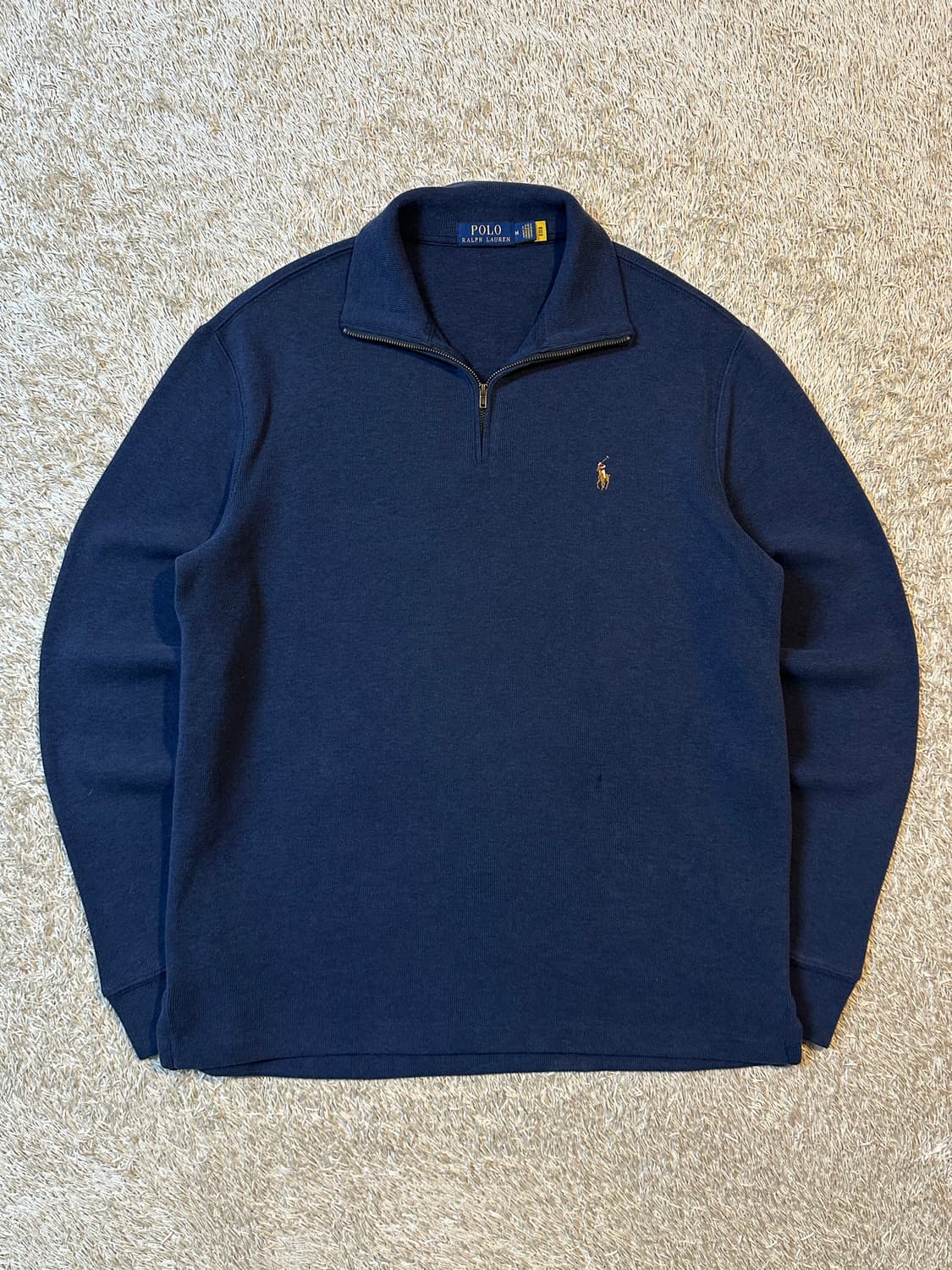 폴로 랄프로렌 신형 QR 멀티포니 하프 반집업 니트 네이비 상품이미지1