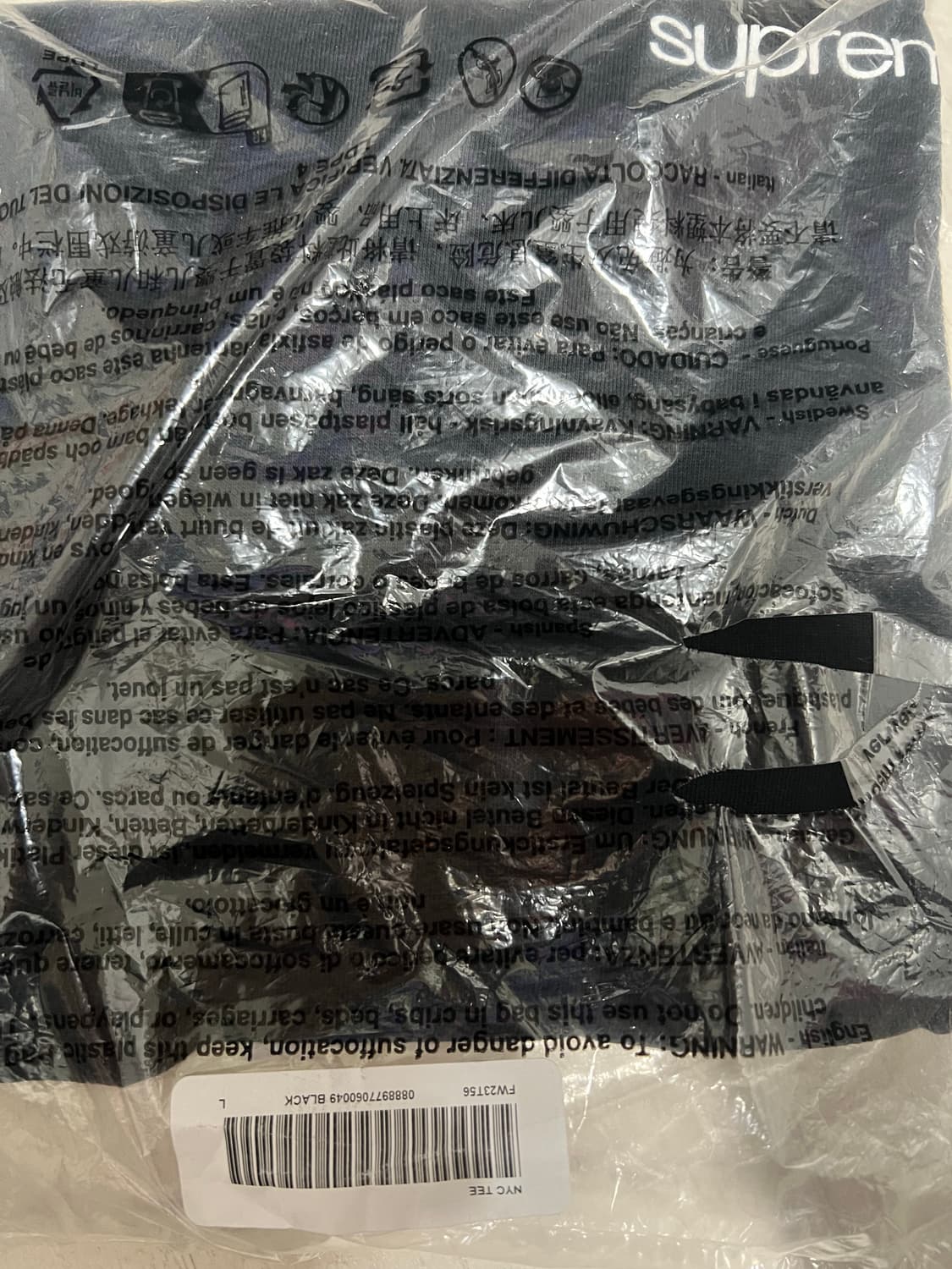 슈프림 nyc 티셔츠 블랙 L 상품이미지3