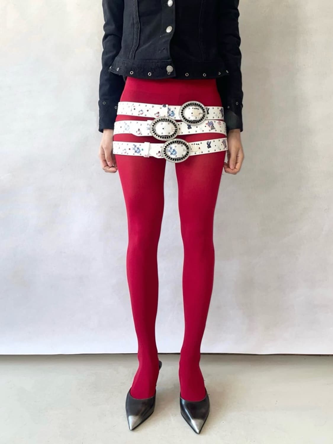 Kitsch printing stud belt 상품이미지3