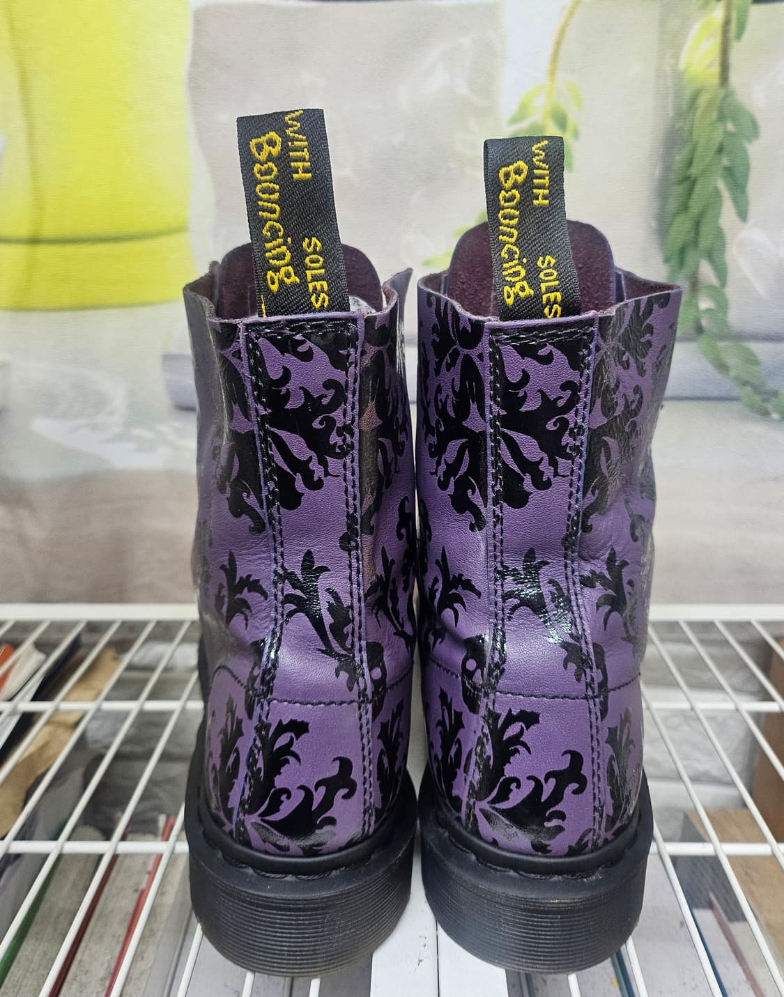 닥터마틴 255 해골 가죽부츠 플로럴 8홀 워커부츠 남녀공용 LB58 상품이미지4