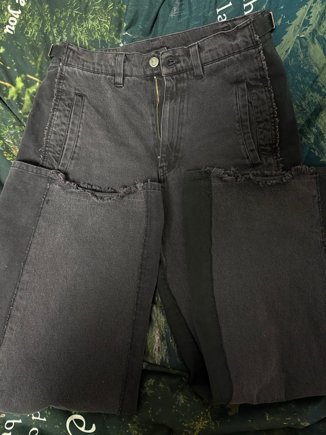 폴리테루 행크 사이드 리빌드 데님 팬츠 블랙 퍼플(2) 상품이미지3