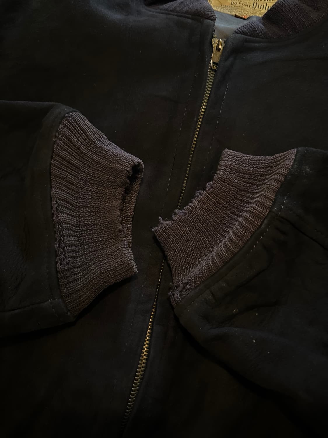 50s USA Deer Skin Suede Bomber Jacket 상품이미지9