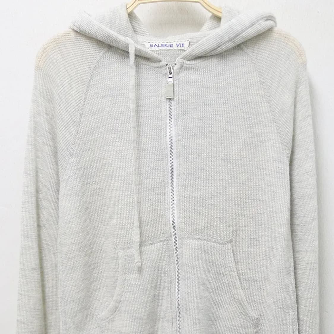 GALERIE VIE 와플 캐시미어 후드 집업 61709 상품이미지3