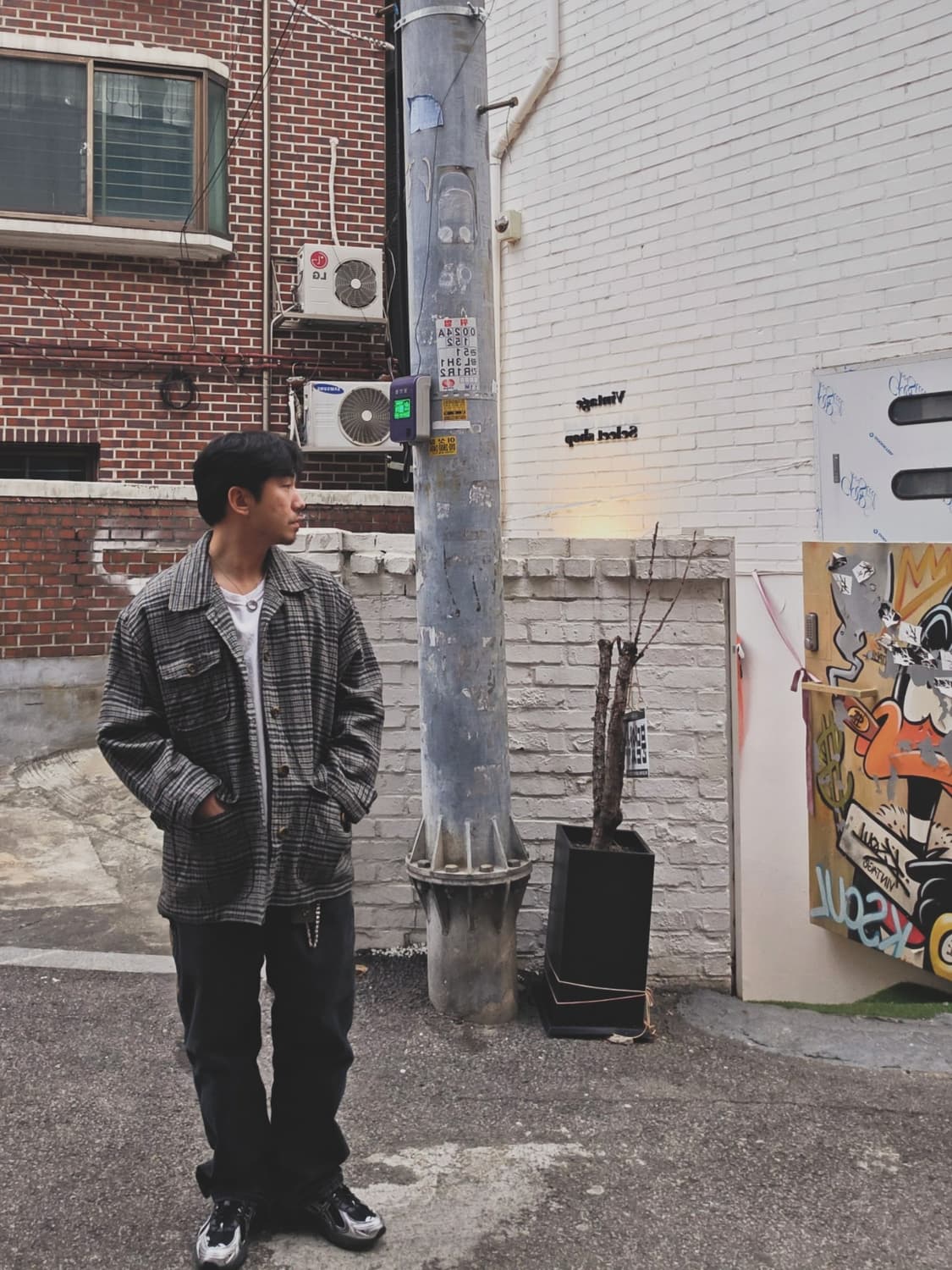 90's 스탠리 윌리엄스 체크 모직 자켓 상품이미지1