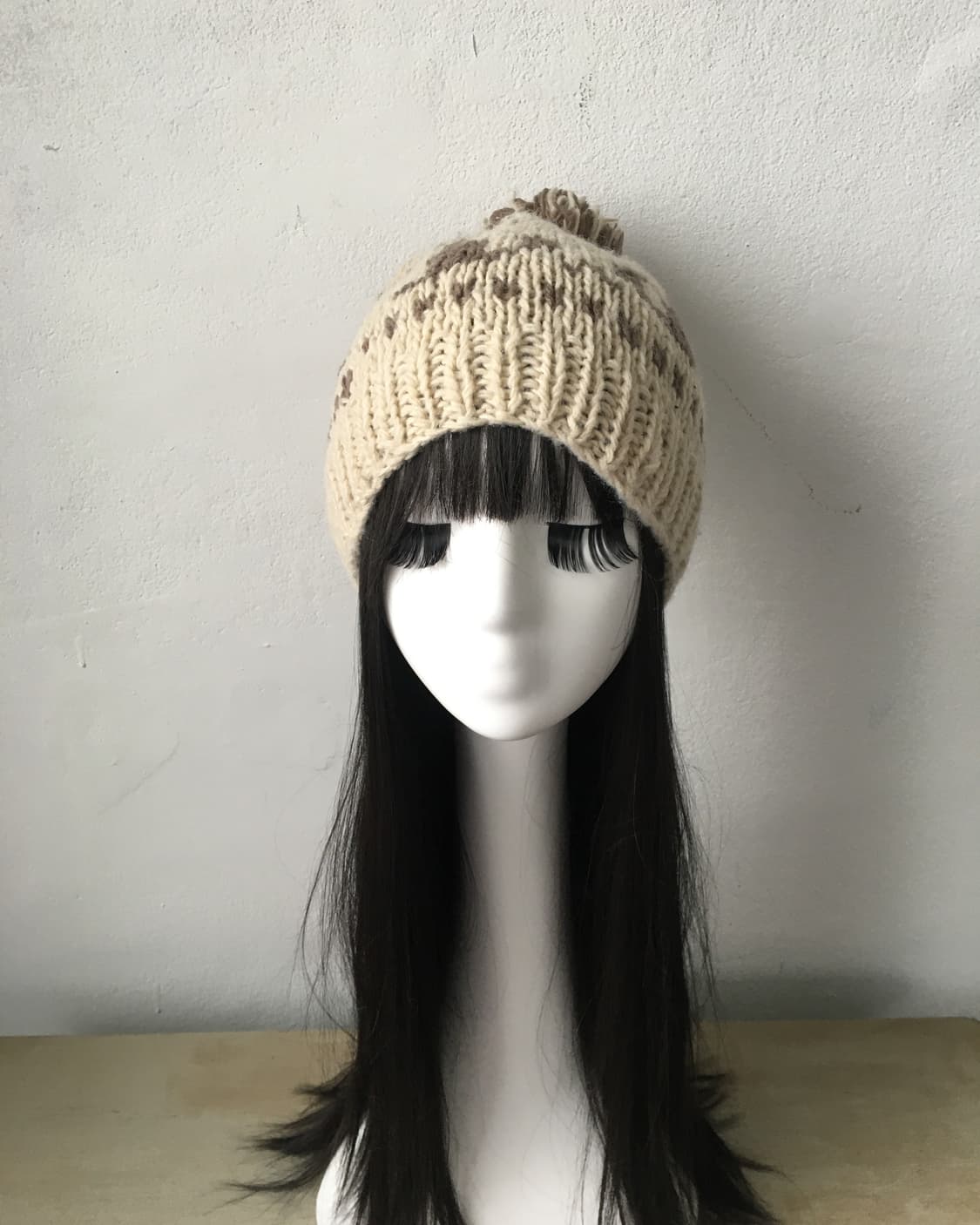 nordic pattern pom knit beanie 상품이미지3
