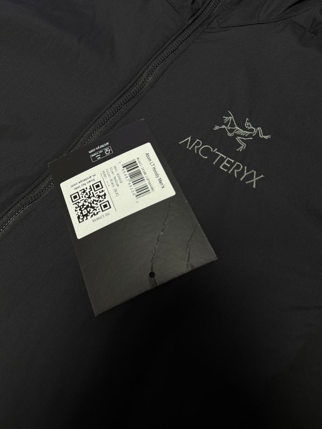(S급) 아크테릭스 아톰 lt 후디 블랙 m 상품이미지7