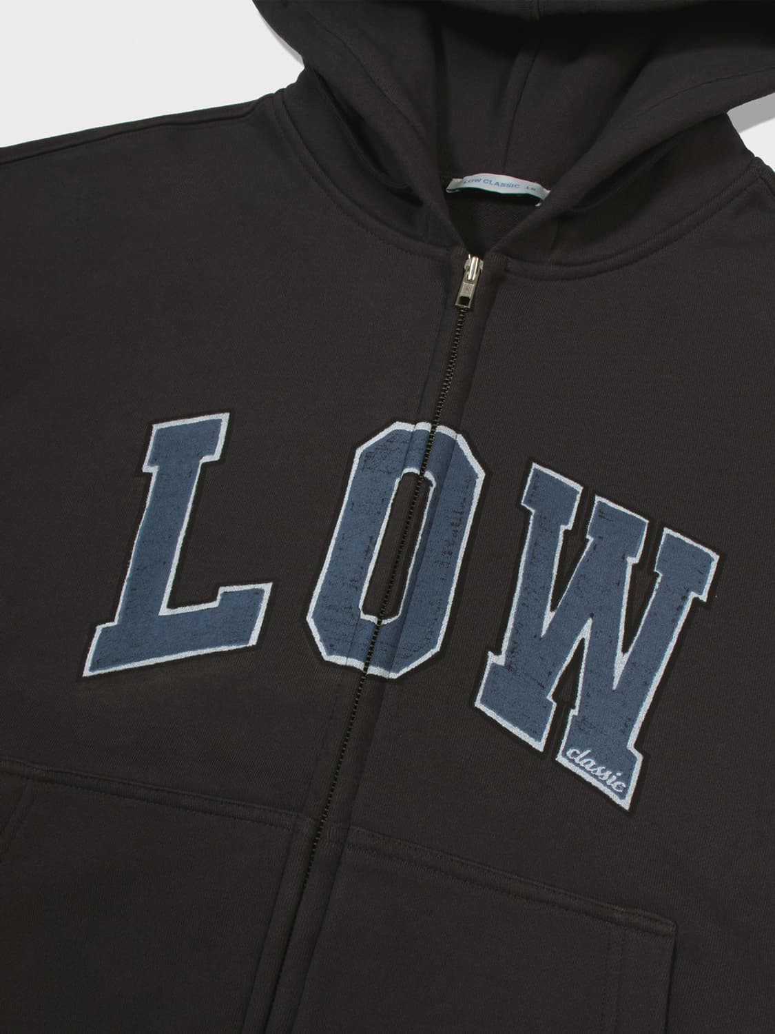 로우클래식 로우 소프트 스웻 집업 후디 차콜 L (새상품) 상품이미지3