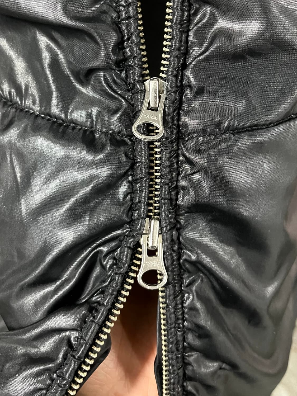 vtg nylon 2way zip hood jacket 상품이미지8