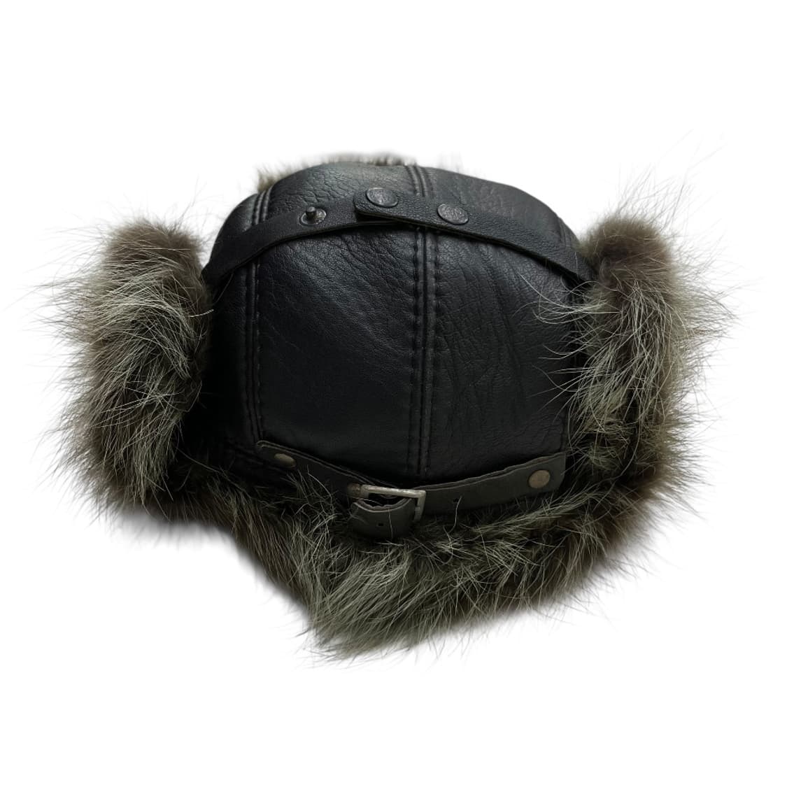 빈티지 퍼가죽 블랙 군밤모자 상품이미지8