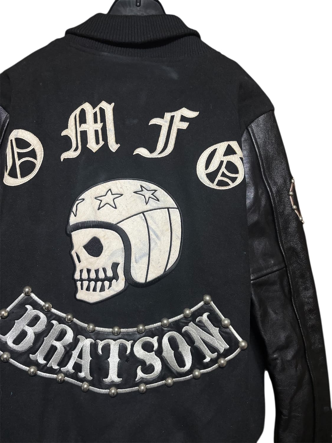 [BRATSON] 14FW 브랫슨 스컬 빅 패치 블랙 스타디움 자켓 M 상품이미지4