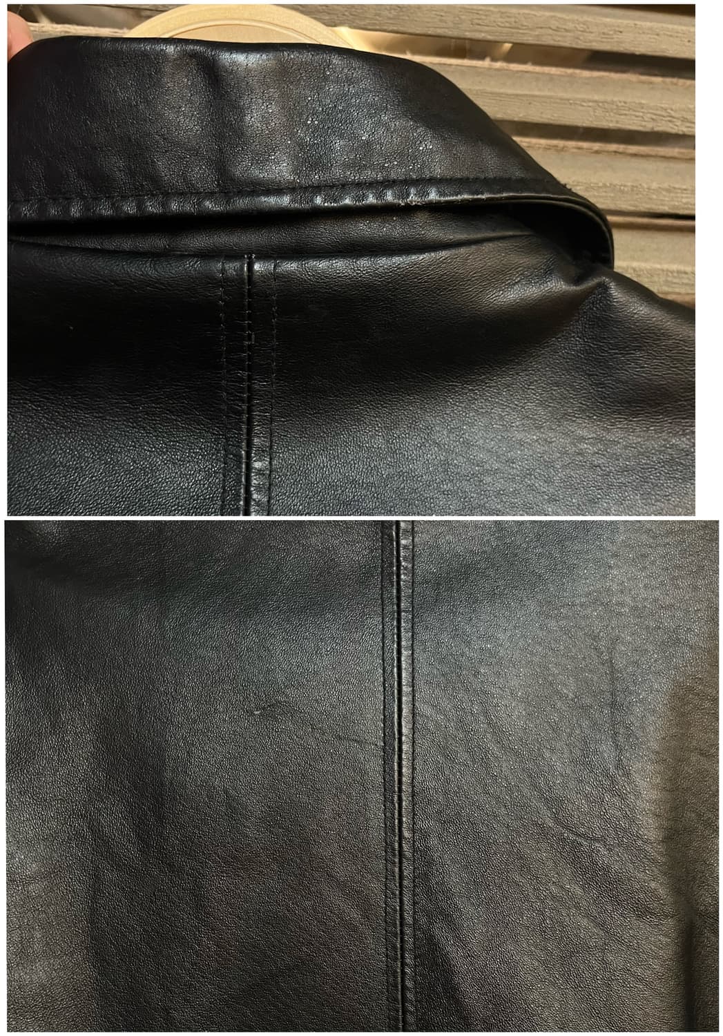 빈티지 레더 집업 자켓 블랙 #csz2142 상품이미지9