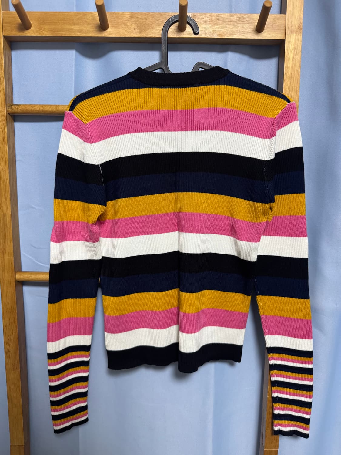 자라 멀티 스트라이프 골지 니트 M 상품이미지2