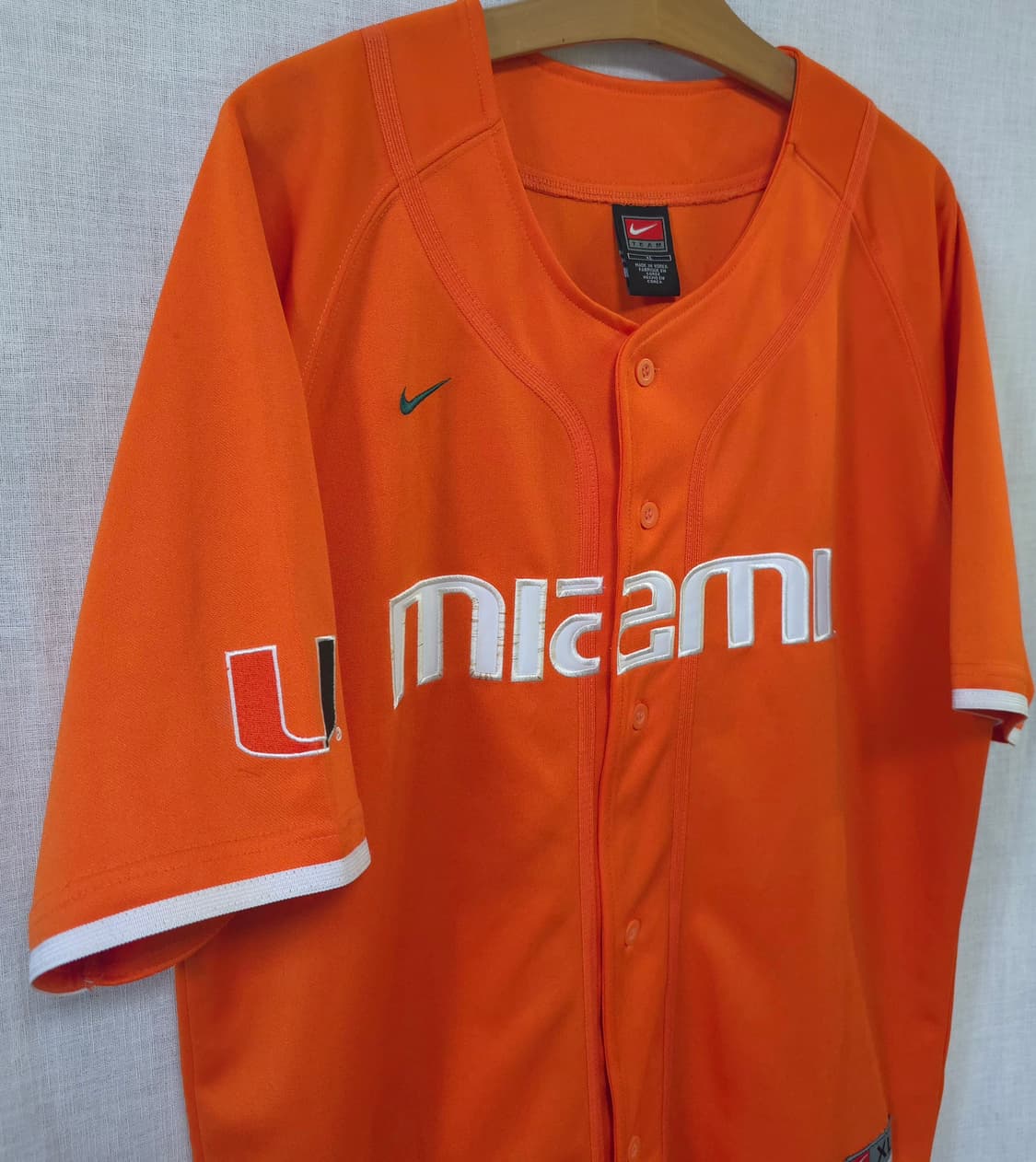 나이키 Nike Team 마이애미 허리케인스 야구 저지 반팔 자켓 유니폼 상품이미지4