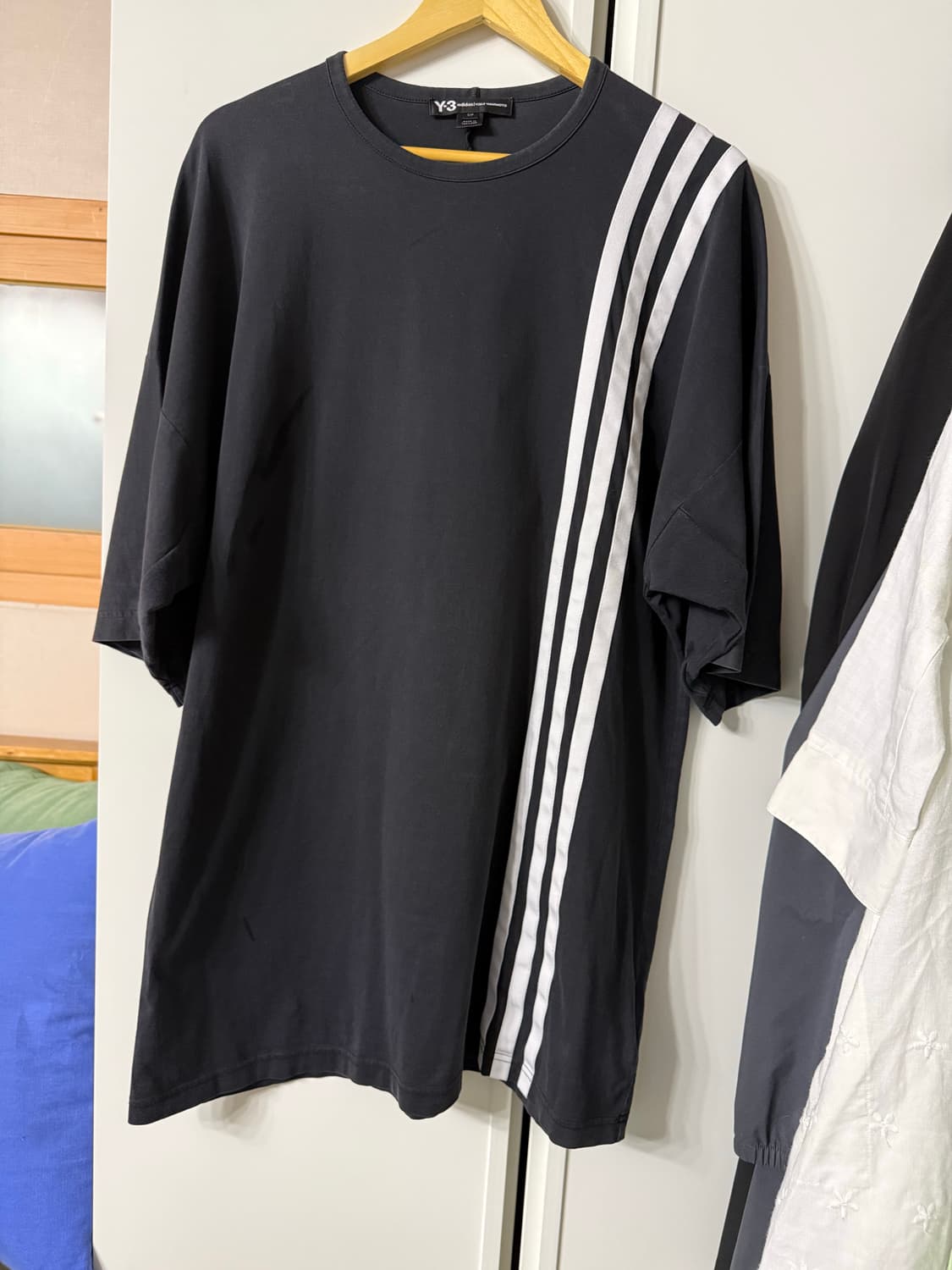 Y3 요지야마모토 3 스트라이프  티셔츠  s  상품이미지1