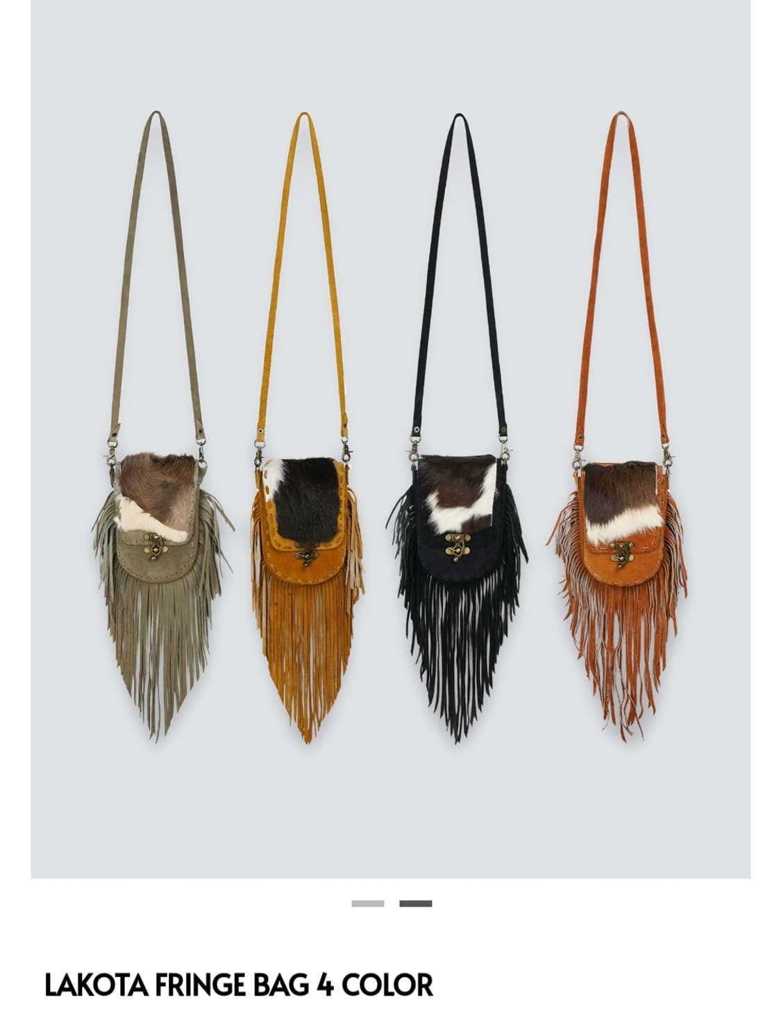 블랙) murra aer 무라 아에르 웨스턴 프린지 송치 크로스백 가방 상품이미지1