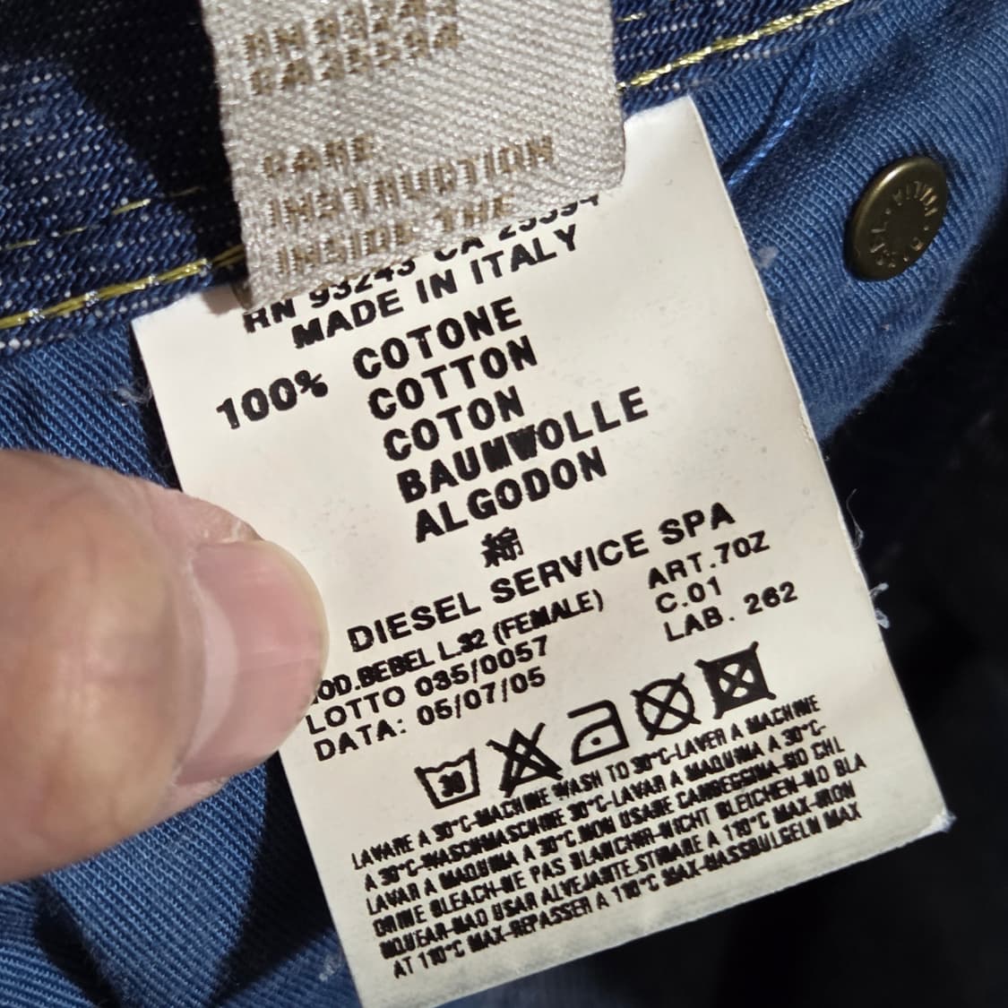디젤 로우라이즈 데님 팬츠 상품이미지10