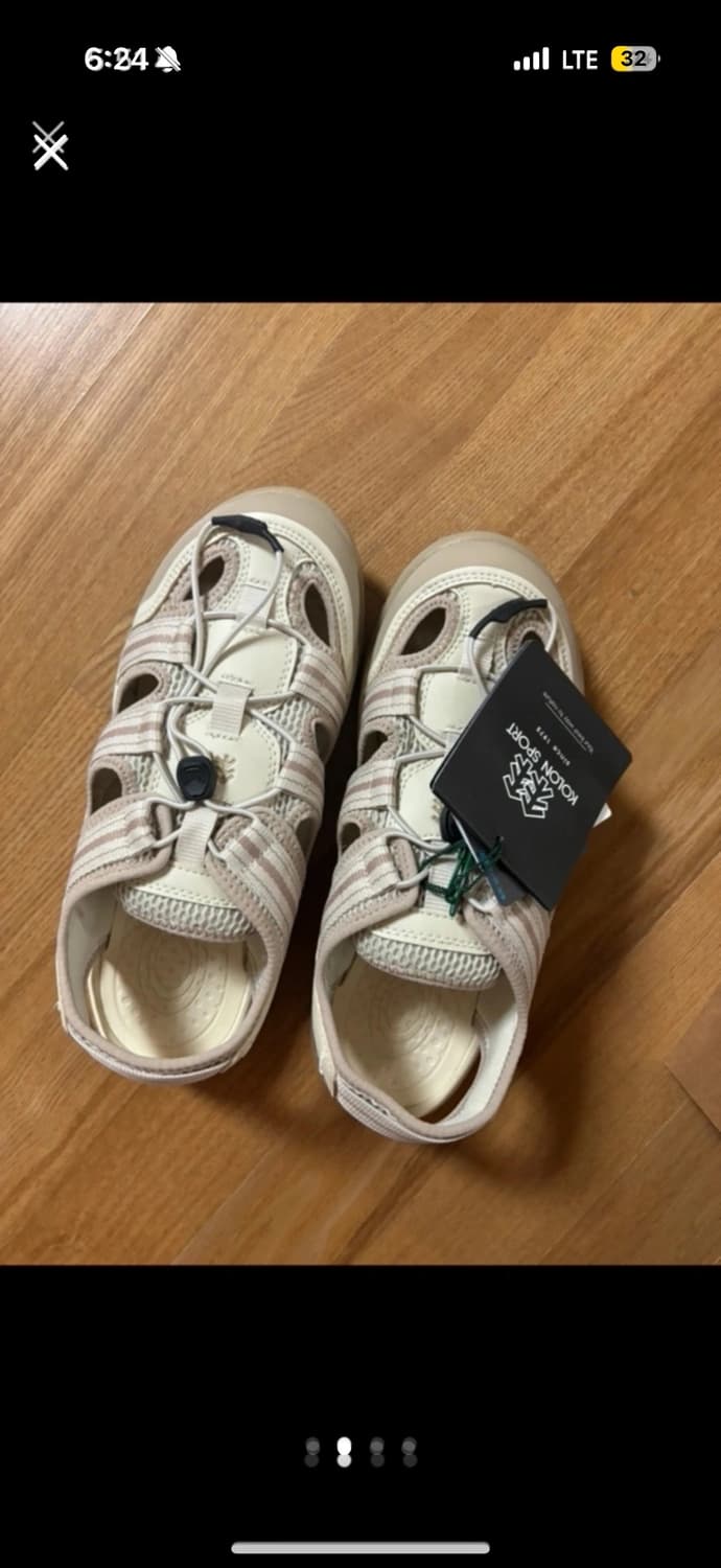 새상품) 코오롱 샌들 베이지 상품이미지1