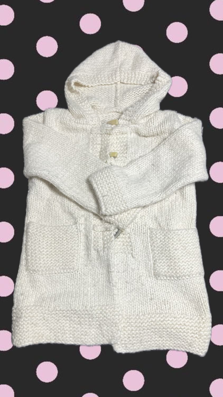 모리걸🍫🤍 아이보리 후드 니트 가디건 상품이미지1