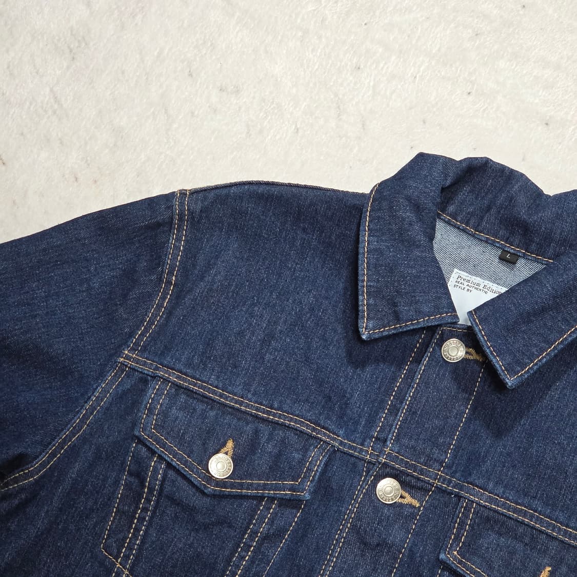 진청 스티치 트러거 데님 자켓 상품이미지2