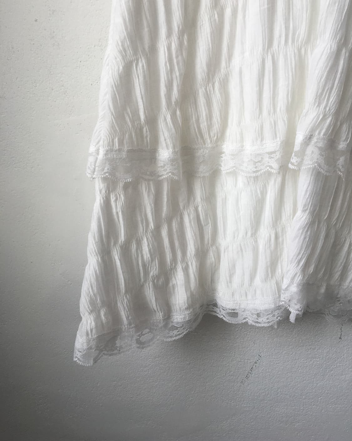 Lace trimming shirring onepiece 상품이미지4
