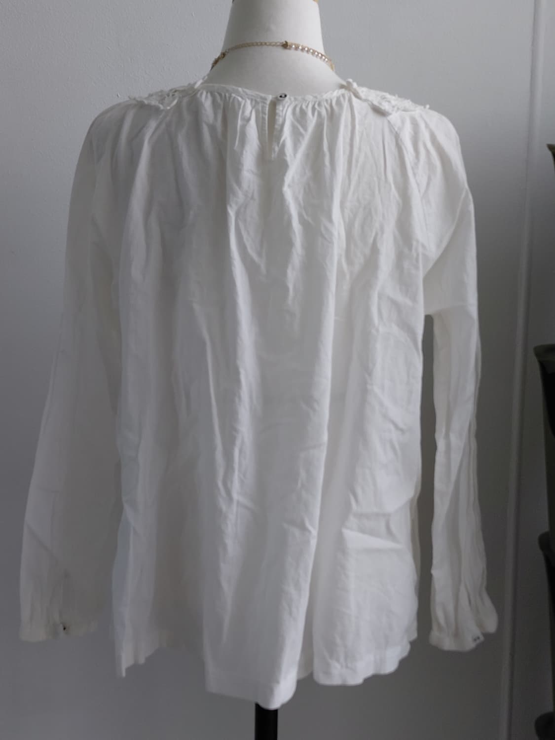 [일본빈티지] 레이스 장식 화이트 블라우스 상품이미지4