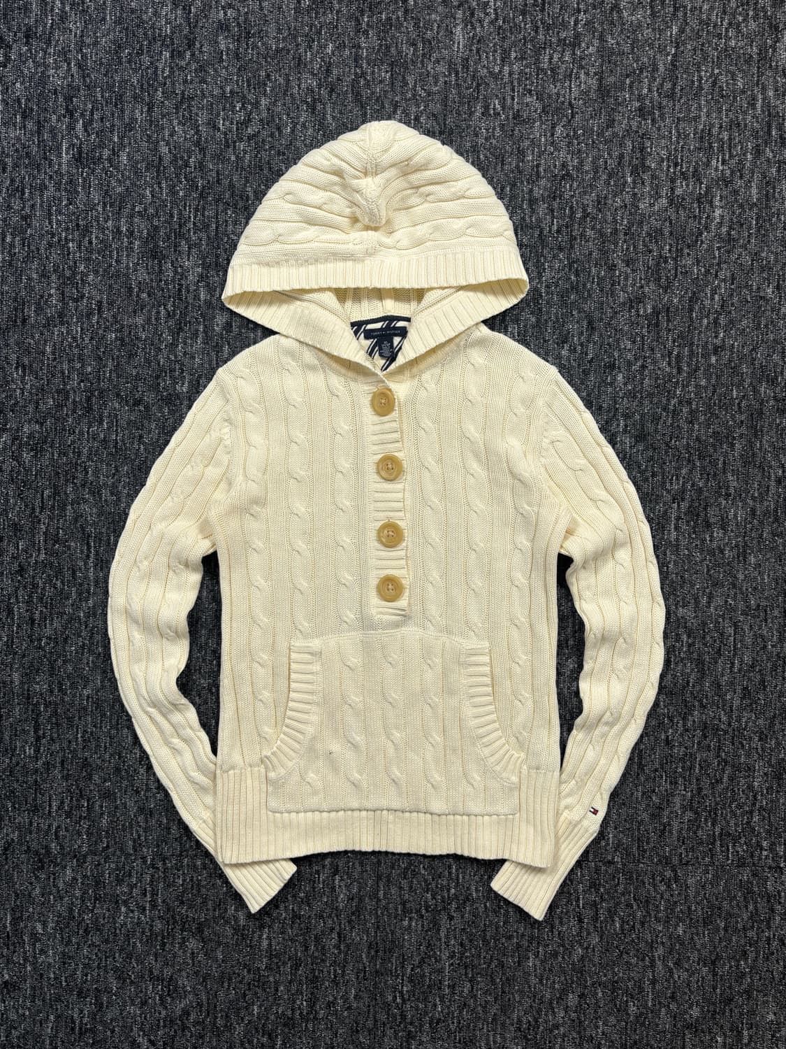 타미힐피거 아이보리 니트 후드 상품이미지4
