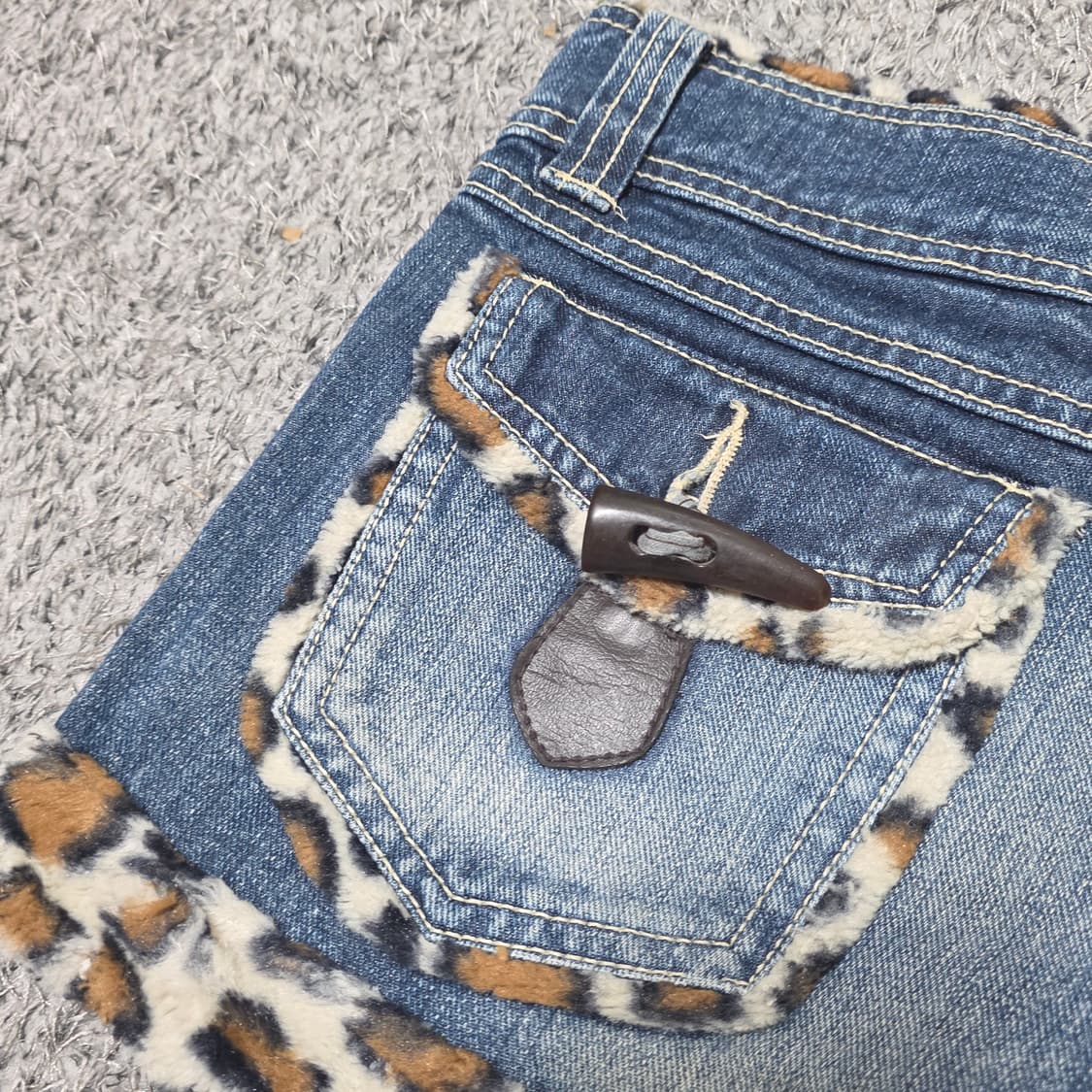 빈티지 펑크 호피 레오파드 숏팬츠 반바지 y2k 오네갸루 d.i.a깔 상품이미지4