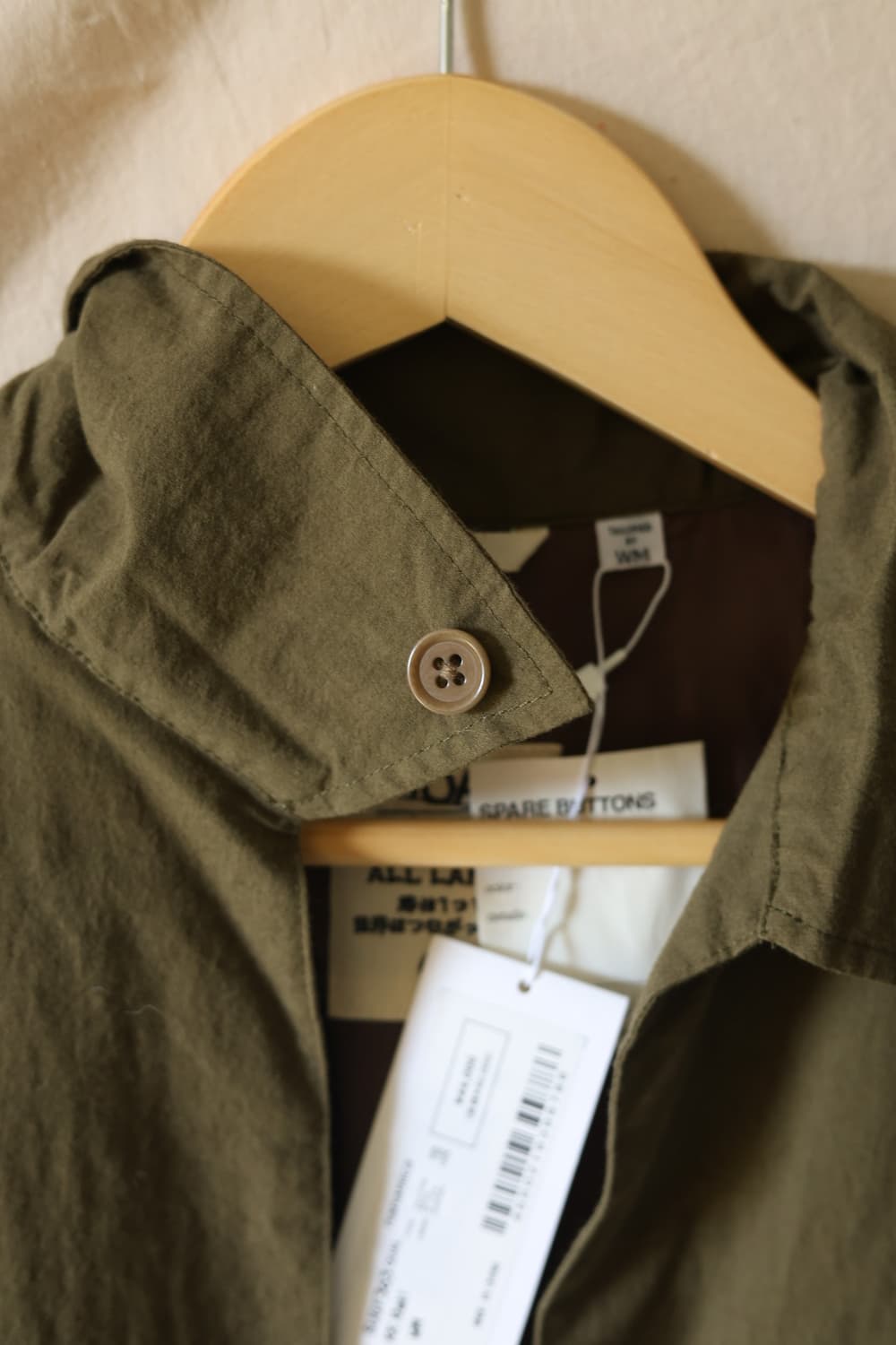 나나미카 코튼 풀 오버 긴팔 셔츠 카키 WM 새상품 상품이미지5