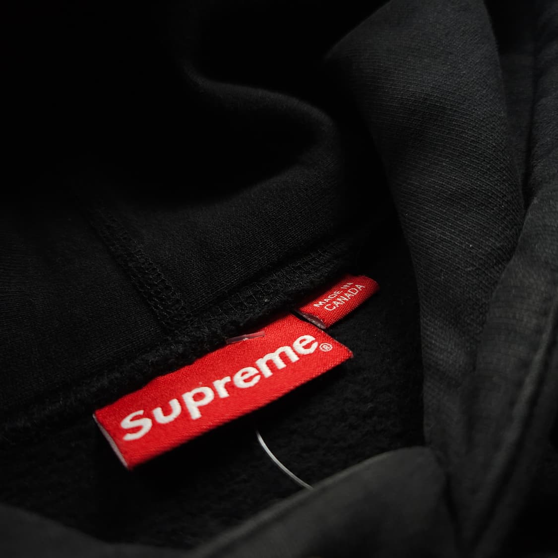 슈프림 엠보더리 빅로고 블랙 스웻 후드 티셔츠 (M) 상품이미지6