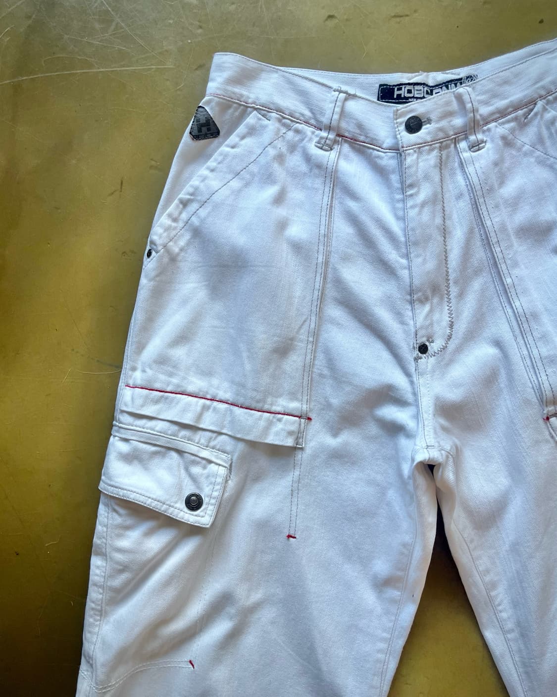 90-00s HOBO DNM White Wide Cargo Pants 상품이미지5