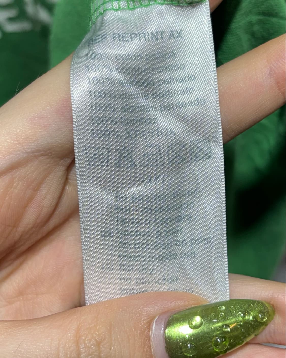 XL 빈티지 그린 프린팅 링거티 상품이미지6