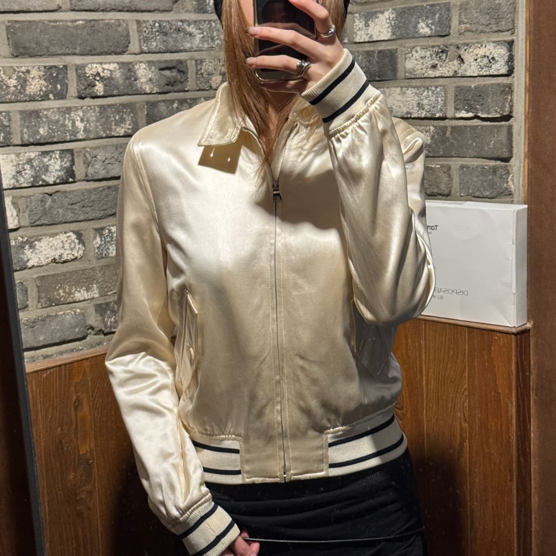 S) 폴로 랄프로렌 실크 혼방 새틴 블루종 재킷 상품이미지9