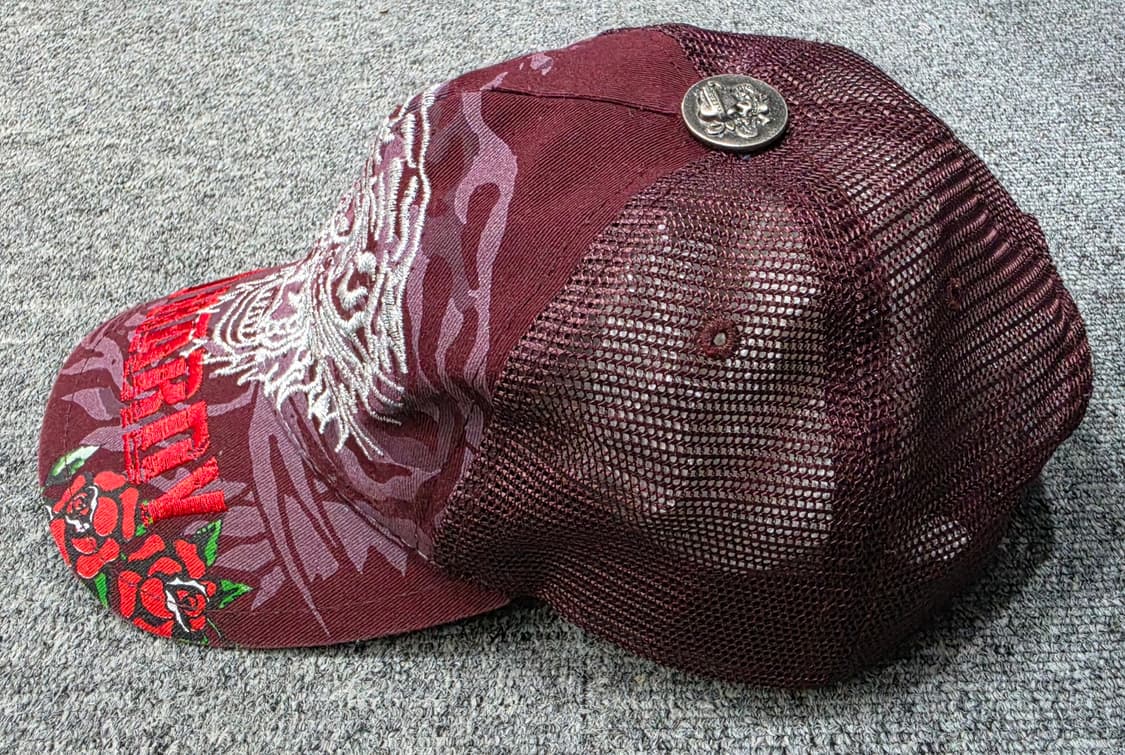 에드하디 타이거 스컬 로즈 트러커캡 Y2K 빈티지 메쉬 볼캡 모자 상품이미지3