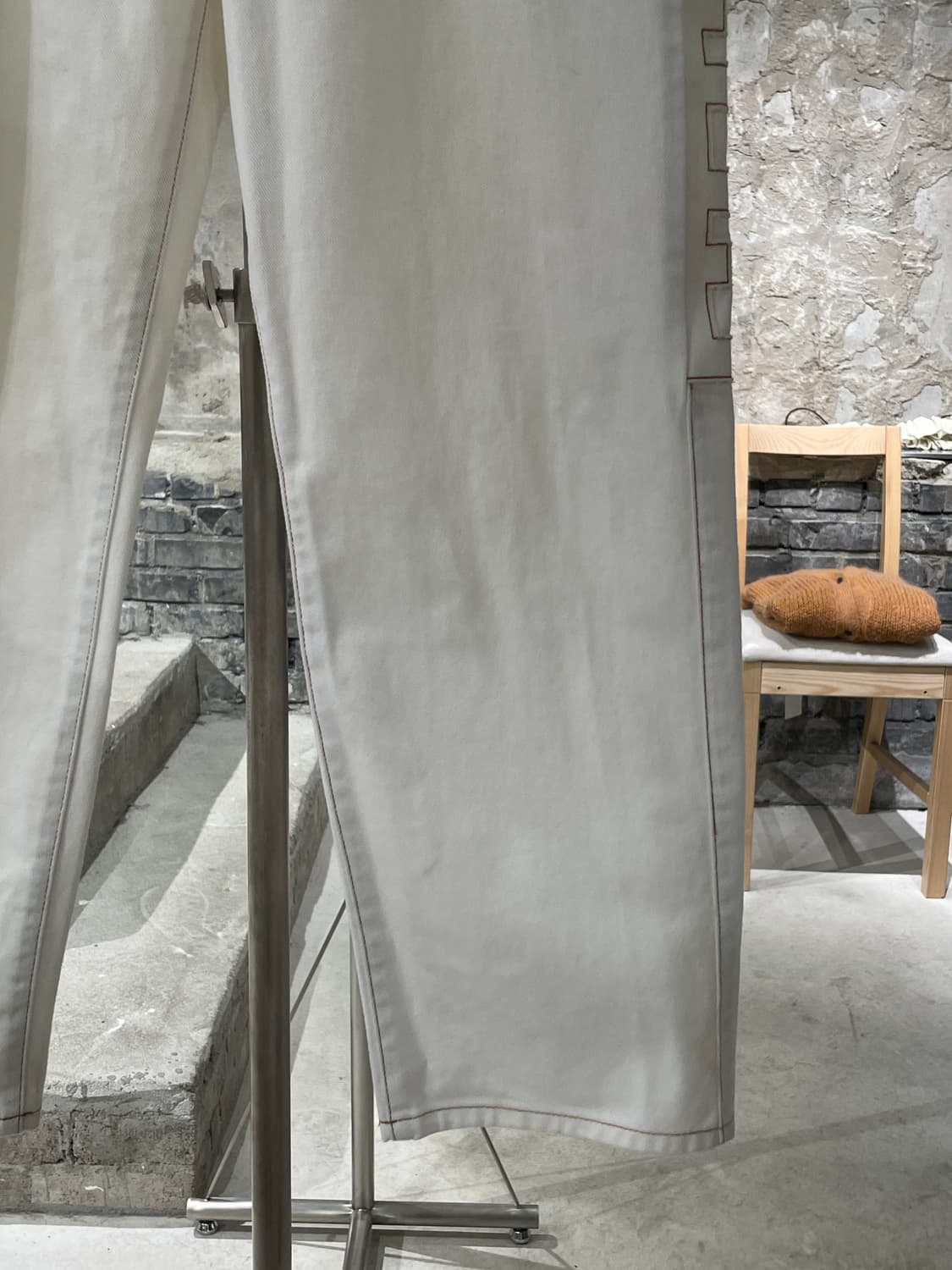 gcds 크림 와이드 컷 데님 팬츠 상품이미지5