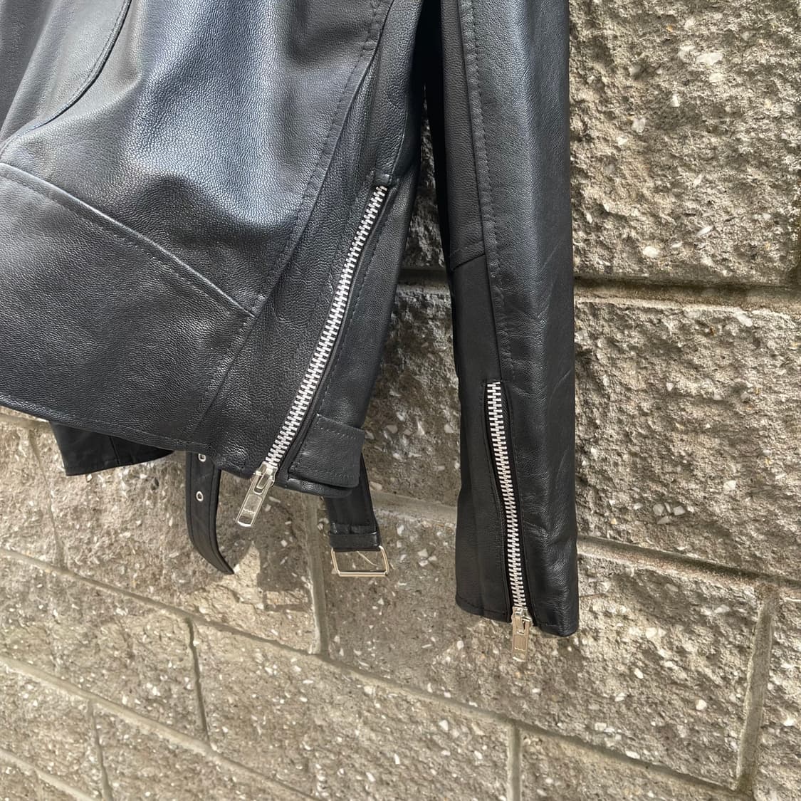 [S] Wings Of Liberty 크롭핏 레더 자켓 상품이미지6