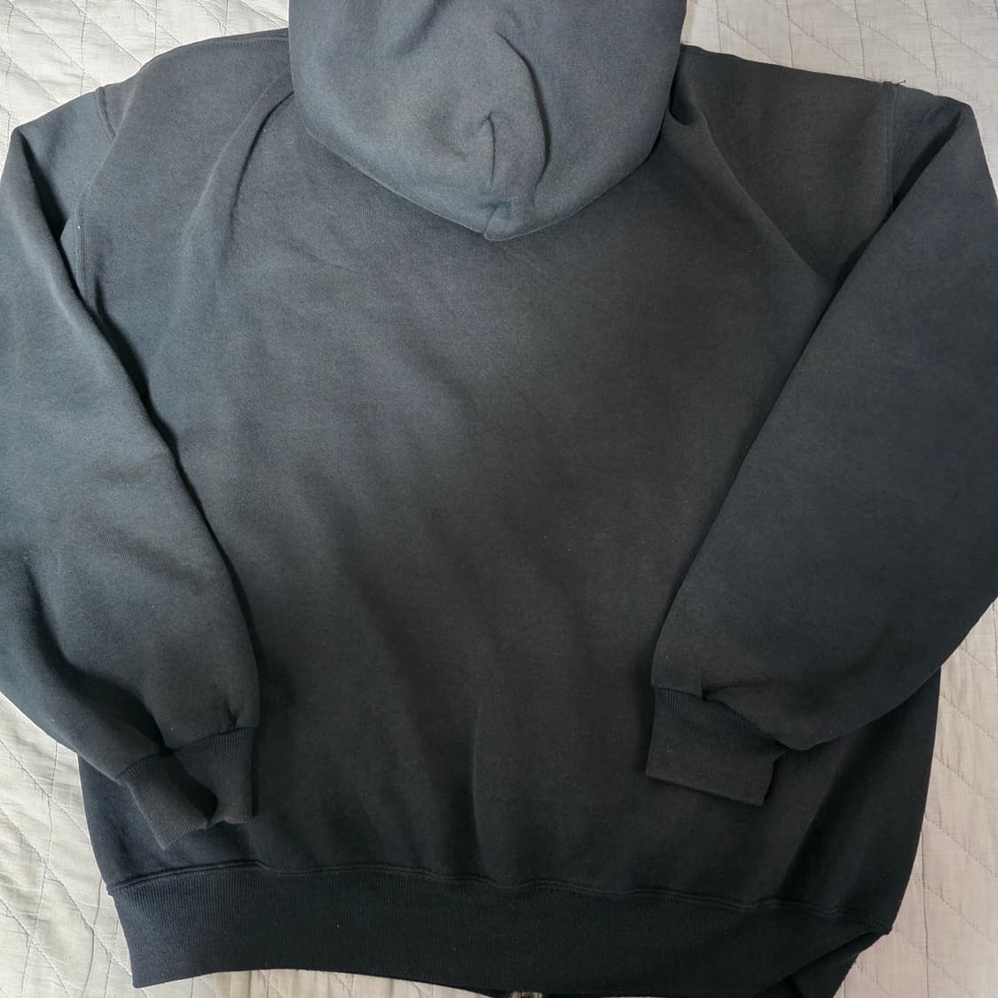 [L] 90s 빈티지 러셀 애슬레틱 후드집업 블랙 ver. 파인페이드 상품이미지4
