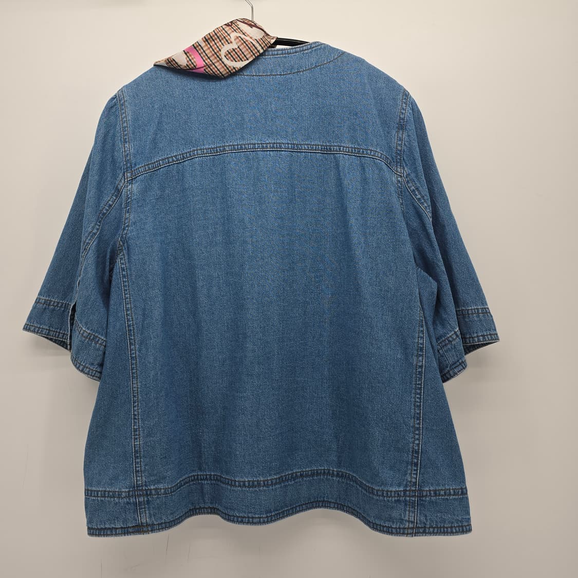 BREAL 청 데님 반팔 자켓 + 스카프 [B30159] 상품이미지5