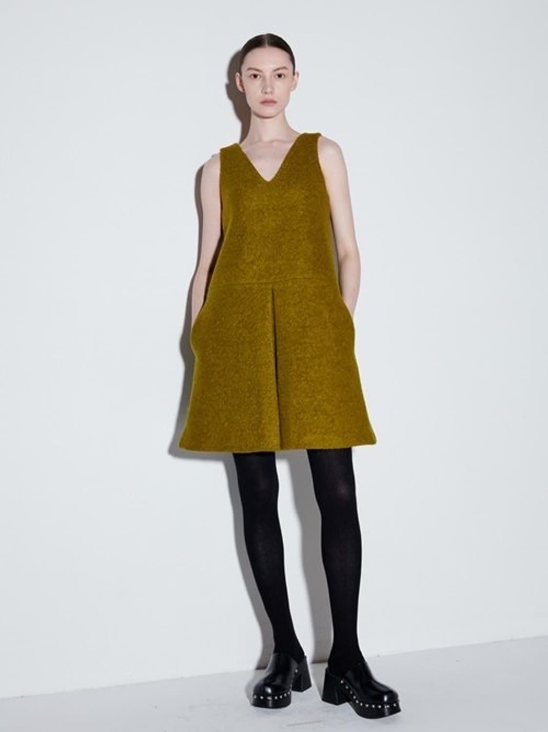 마이스 올리브 부클 원피스 상품이미지1