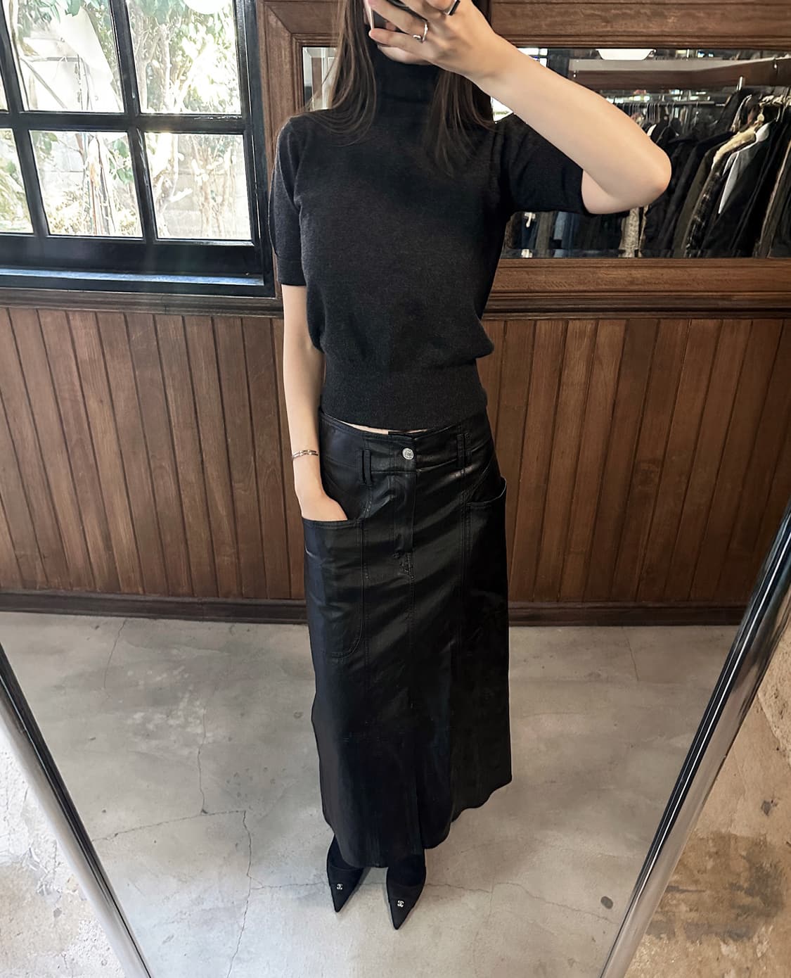 ISABEL MARANT ETOILE leather long skirt 상품이미지1