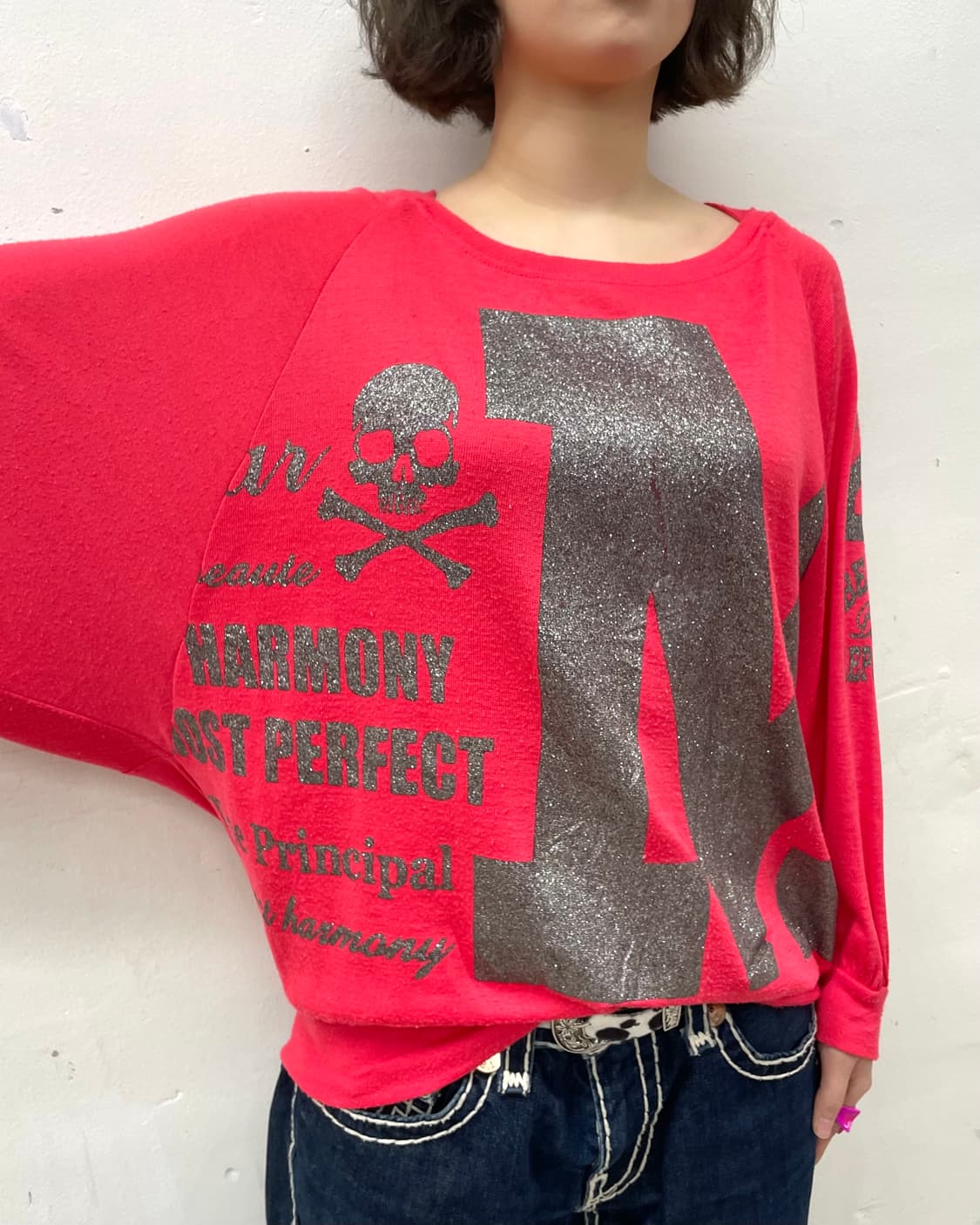 Glossy M Skeleton Pink Hoodie  상품이미지4