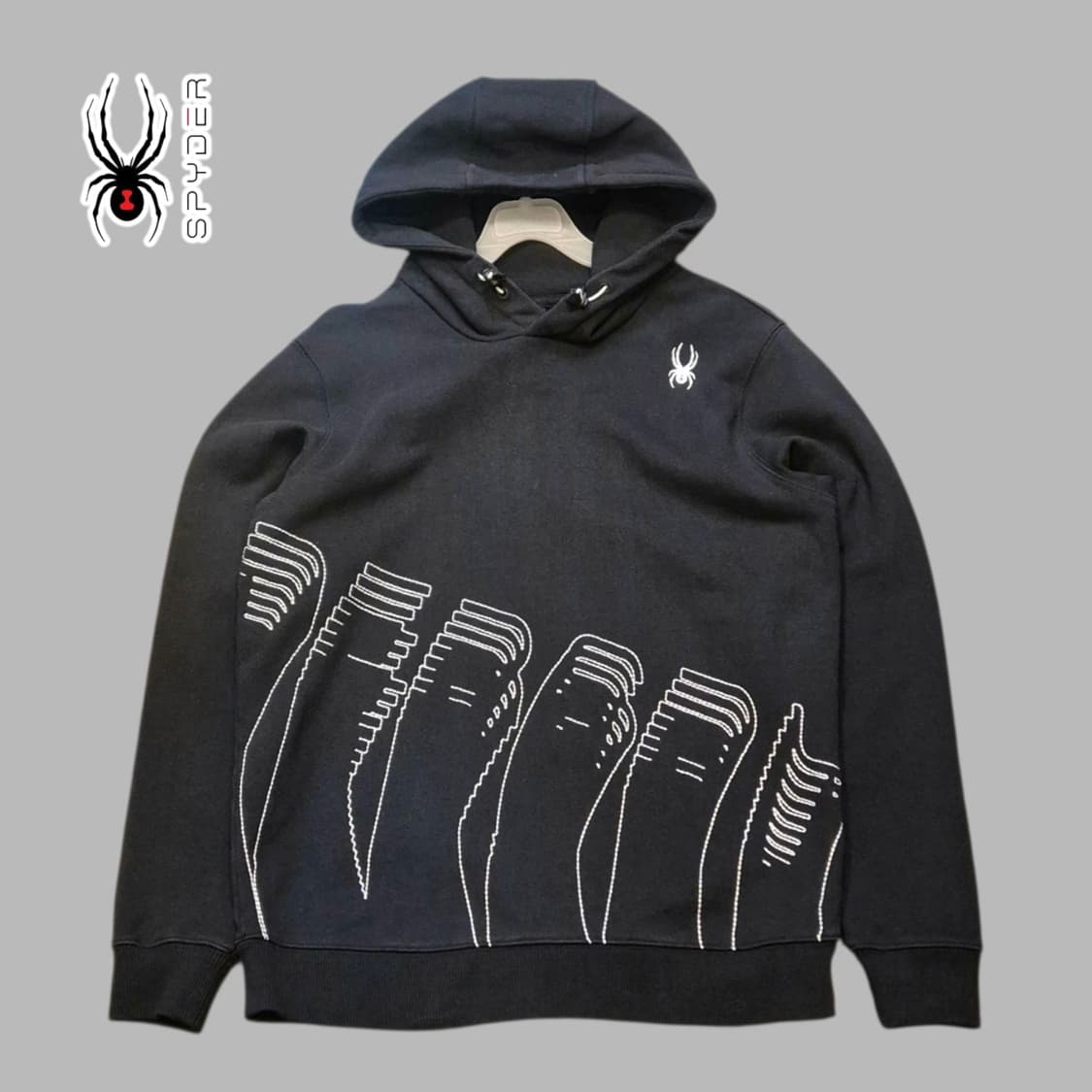 M 스파이더 블랙 후드 상품이미지1
