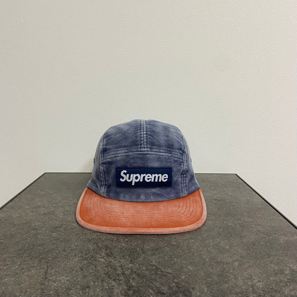 (OS) 슈프림 박스로고 캠프캡 모자 워시드 네이비 상품이미지1