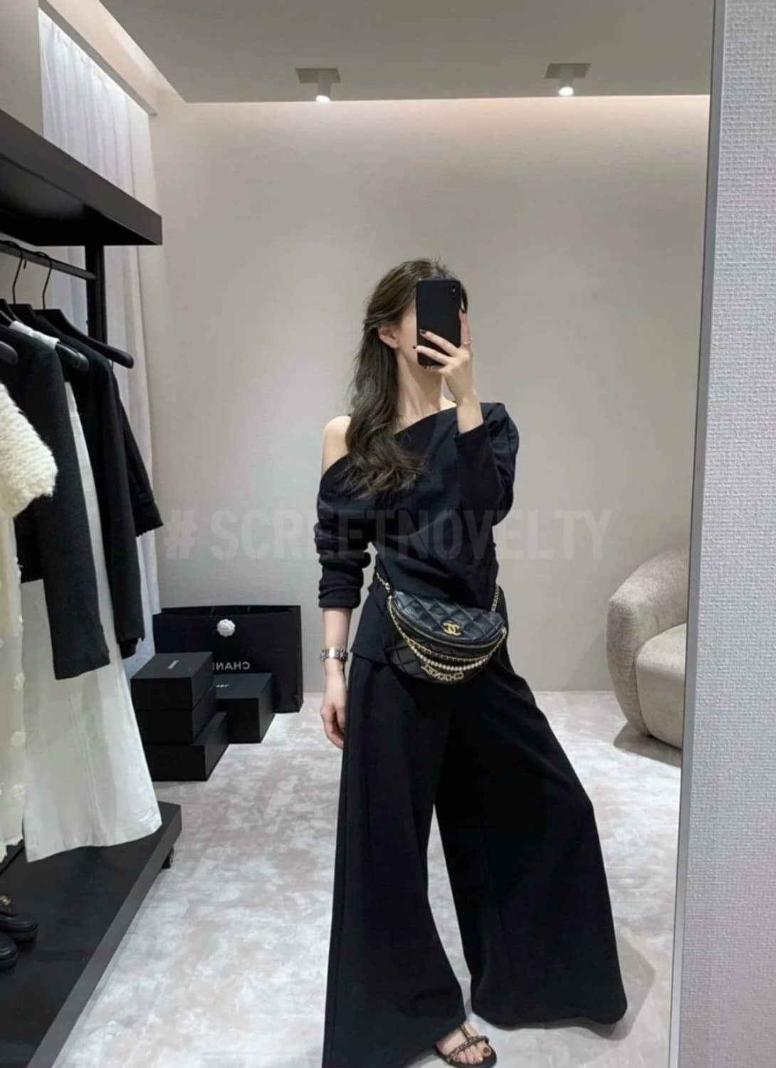 샤넬 VIP 진주 레터링 힙색 메신저백 크로스 체인백  상품이미지8