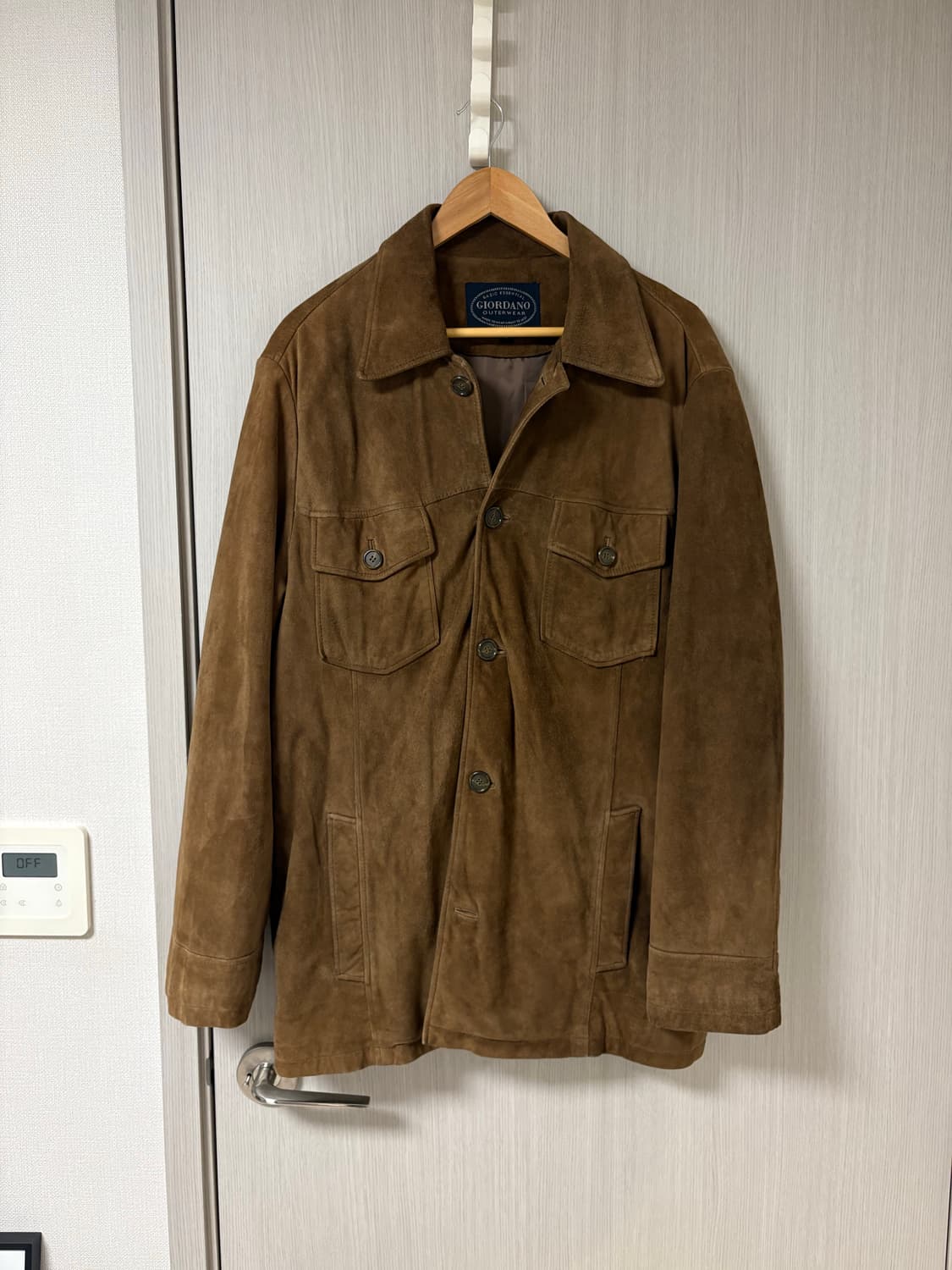 빈티지 스웨이드 하프 코트 가죽 자켓 100-105 상품이미지1