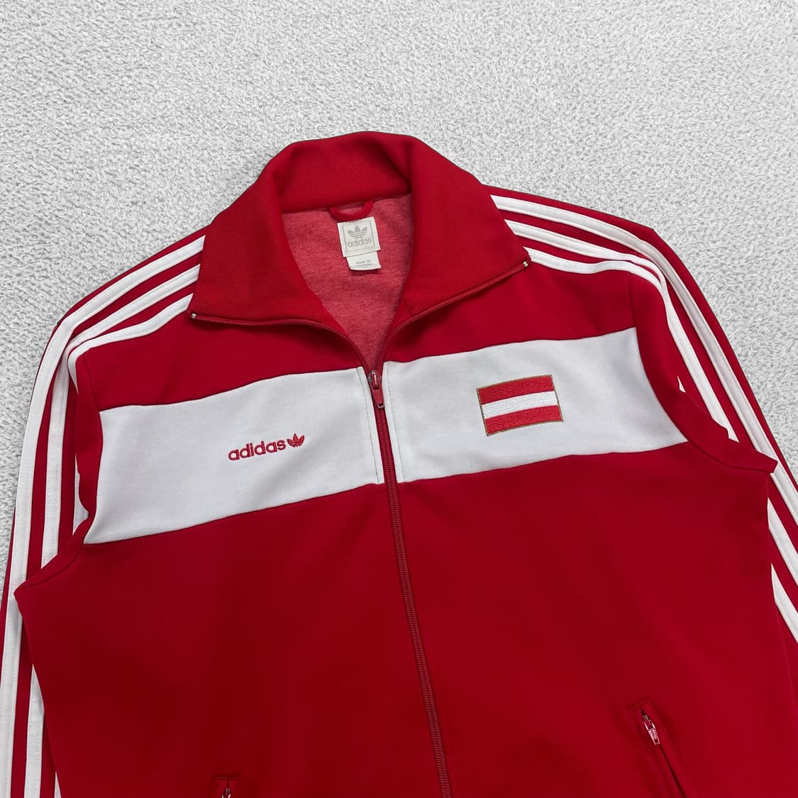 아디다스 오스트리아 트랙탑 져지 레드 화이트 상품이미지2