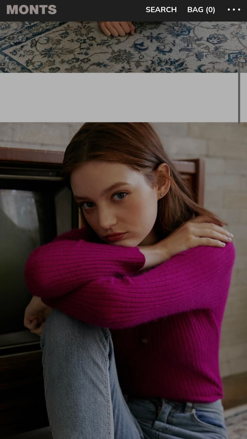 [MONTS] 몬츠783 버튼 브이넥 앙고라 니트 (퍼플) 상품이미지3