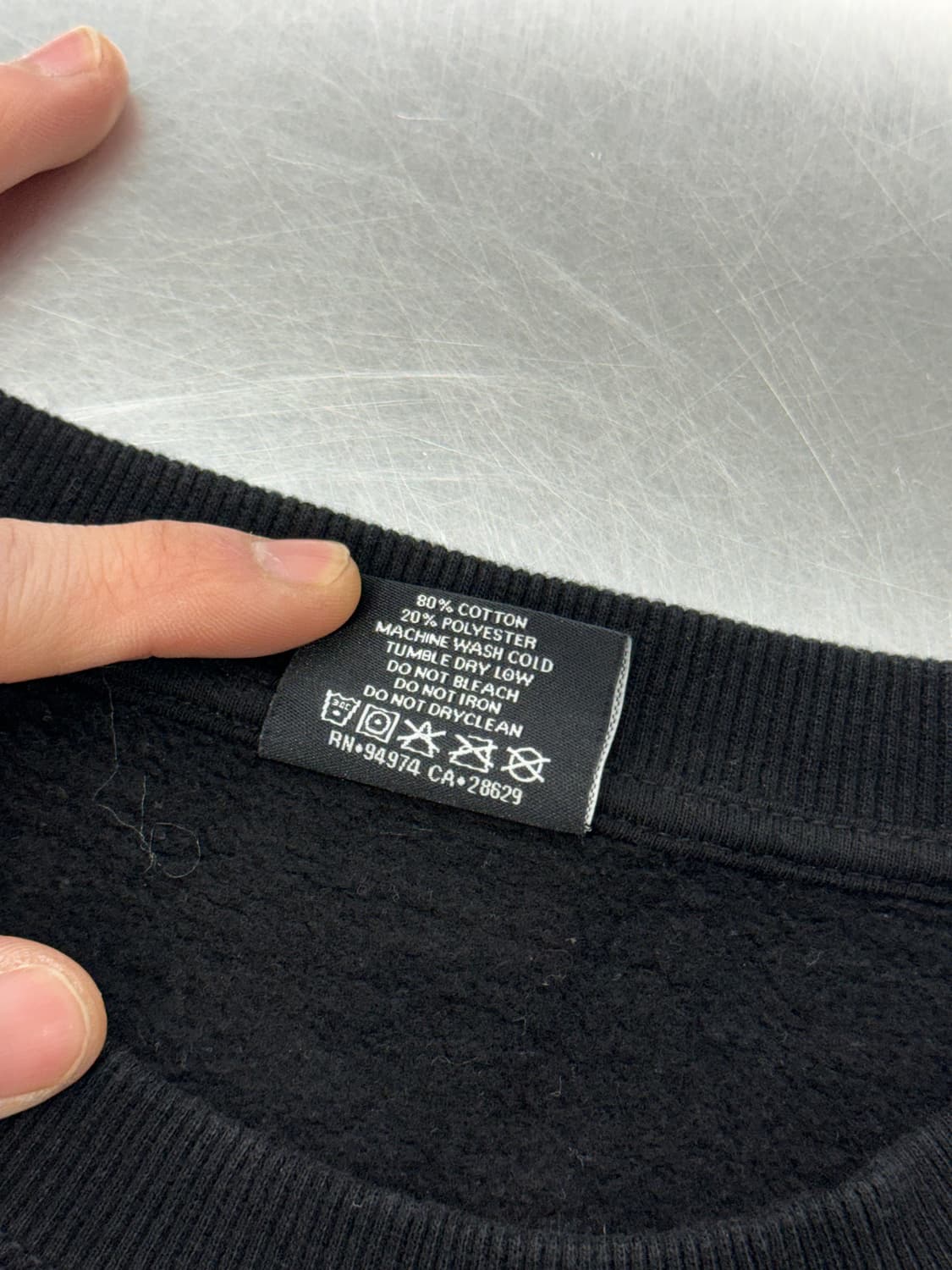 스투시 레터맨 크루넥 블랙 스웨트 셔츠 상품이미지8