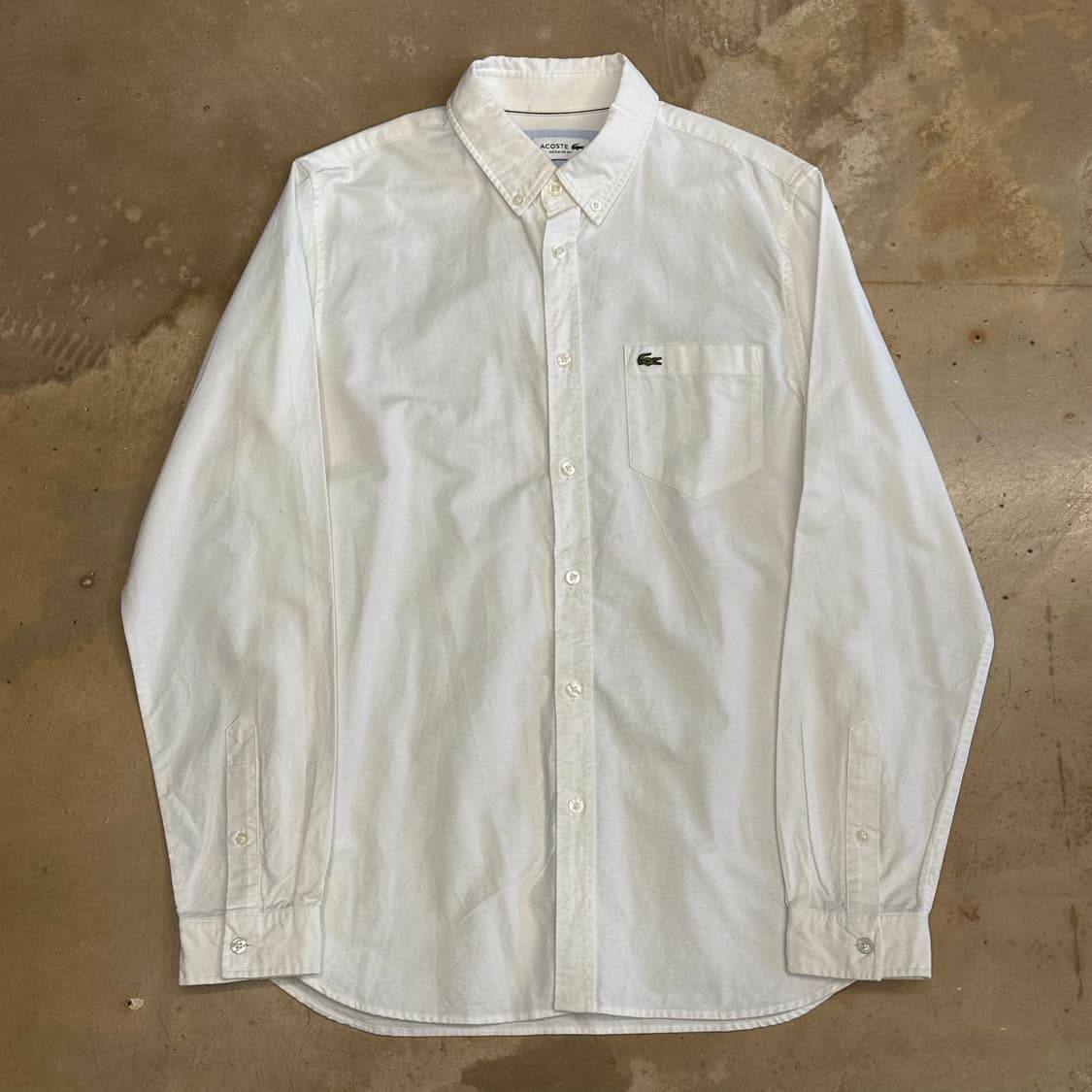 M 라코스테 레귤러핏 화이트 코튼 셔츠 상품이미지2